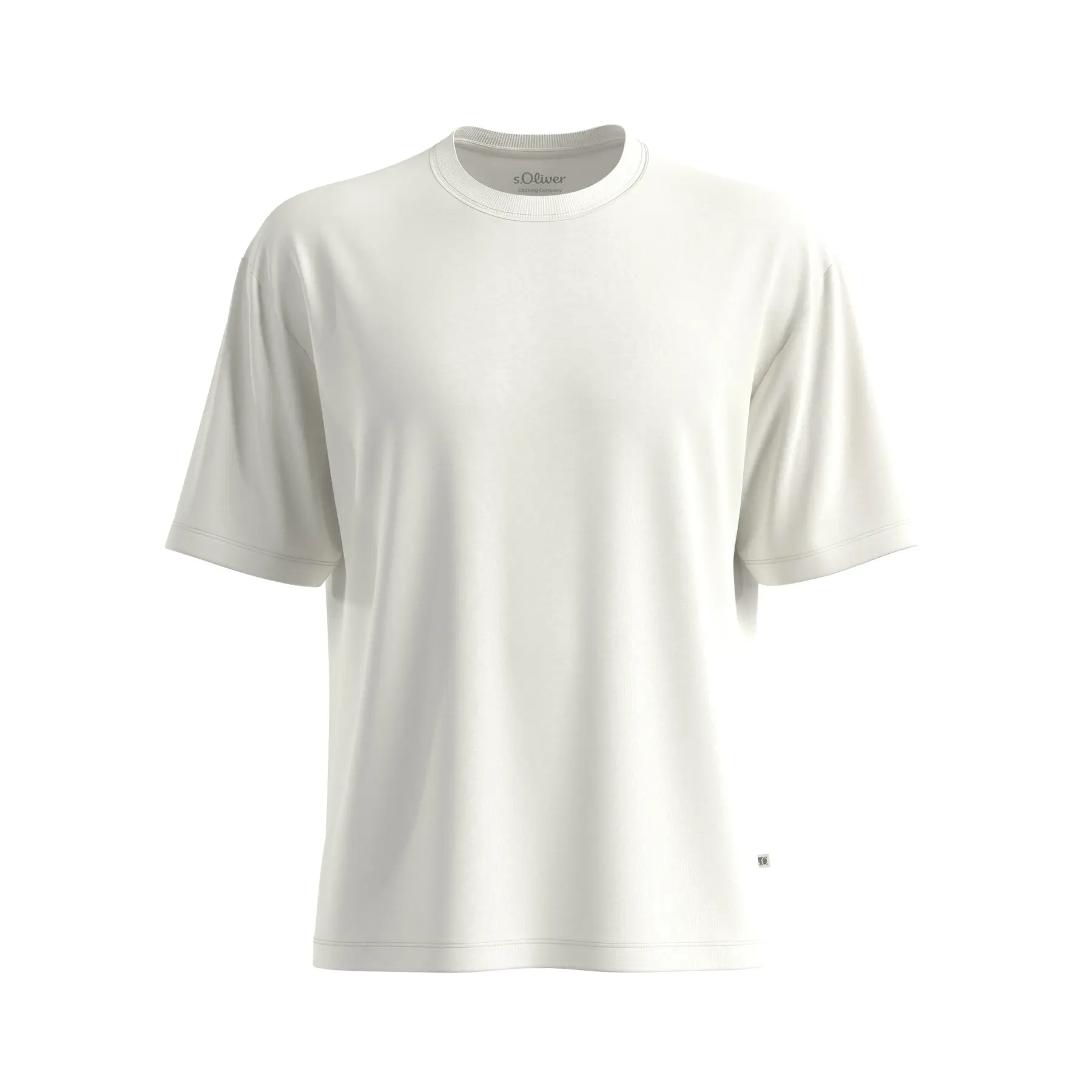 T-shirt in cotone traspirante con collo rotondo s.Oliver