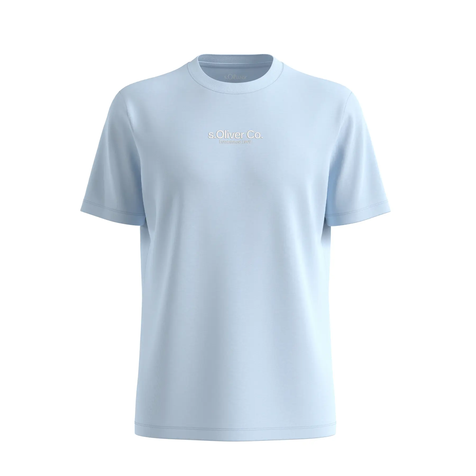 T-shirt in jersey con logo stampato e coltondo s.Oliver