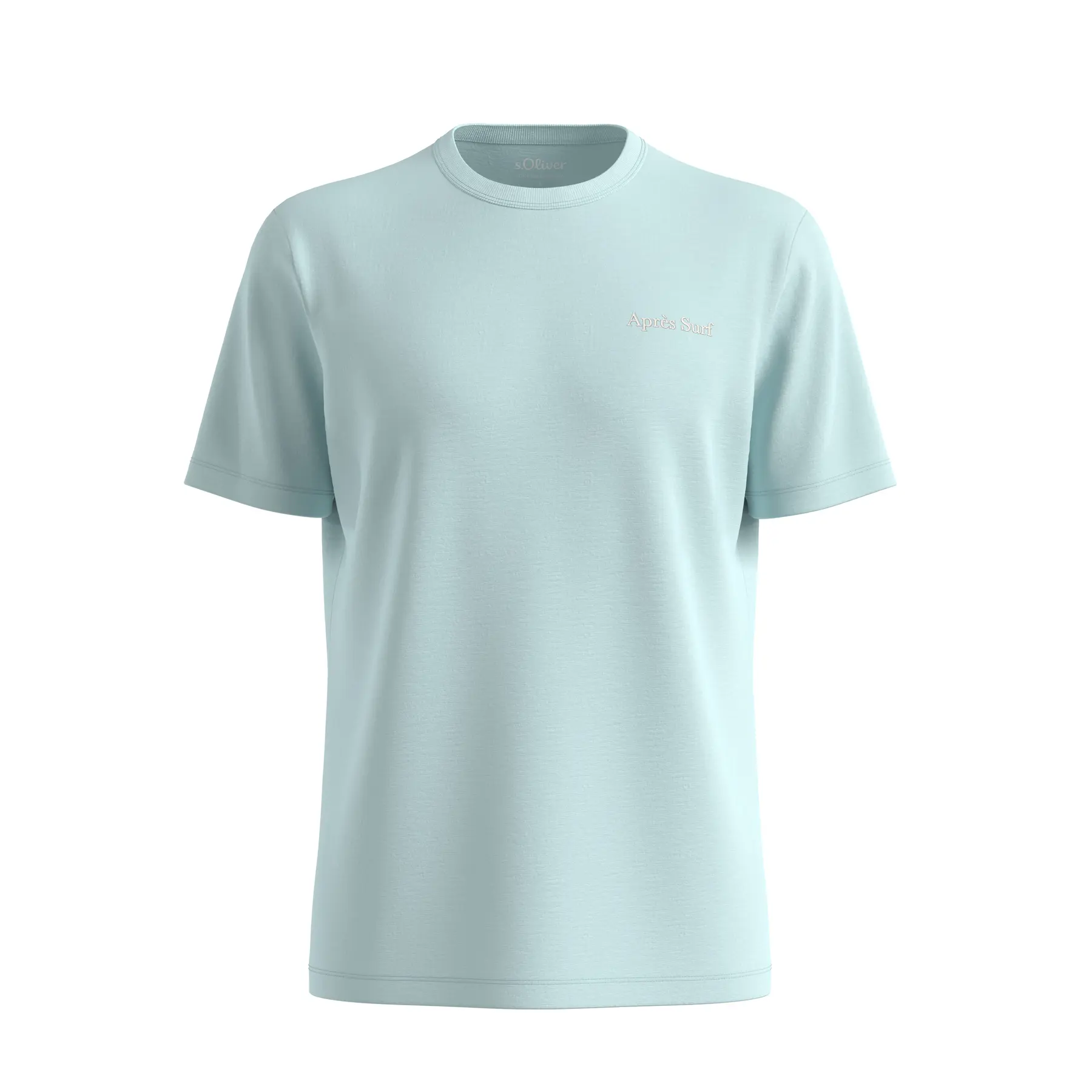 T-shirt in filo slub con stampa frontale e col rotondo s.Oliver