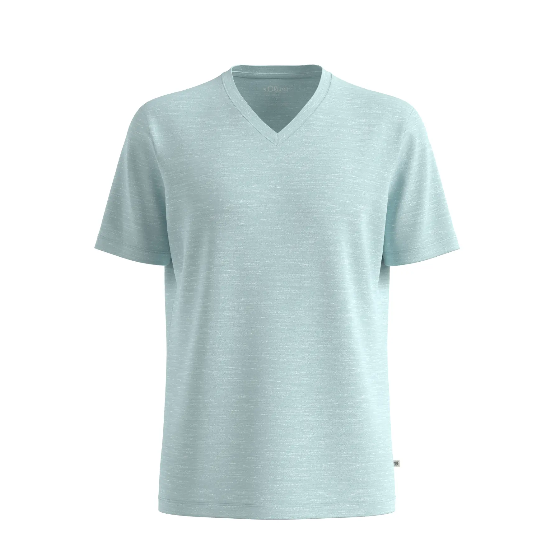 T-shirt a manica V in cotone misto s.Oliver