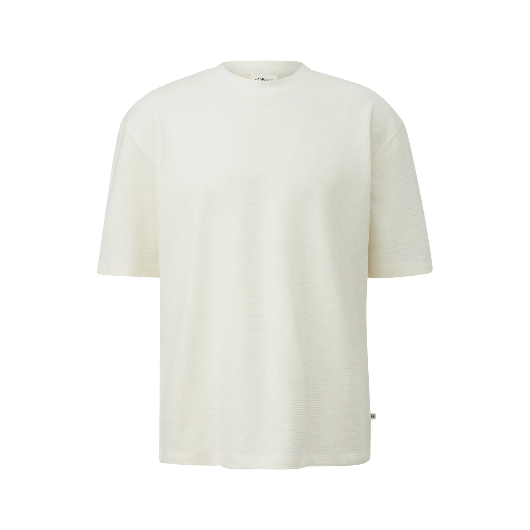 T-shirt in cotone a struttura a coste taglio moderno s.Oliver