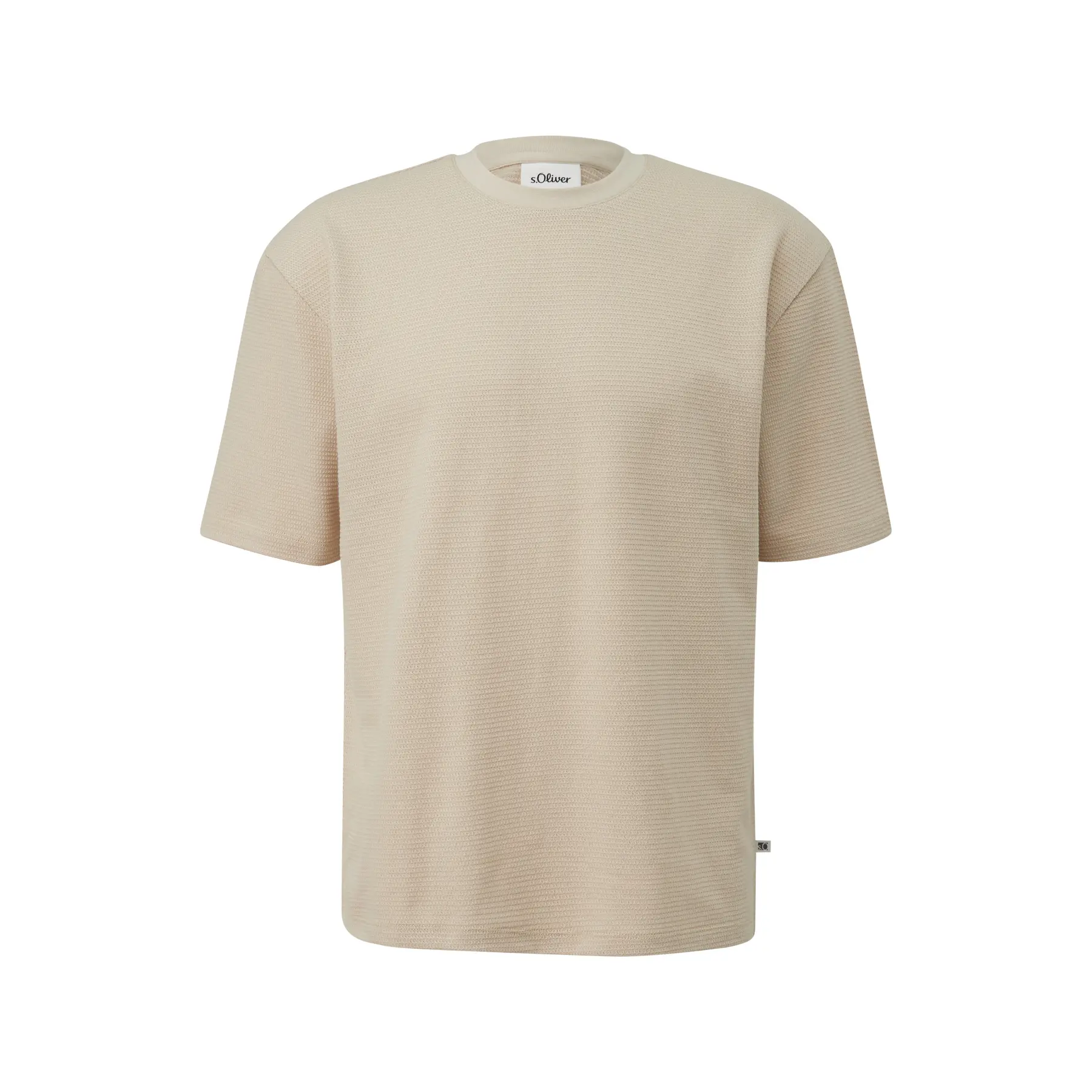 T-shirt in cotone a struttura a coste taglio moderno s.Oliver
