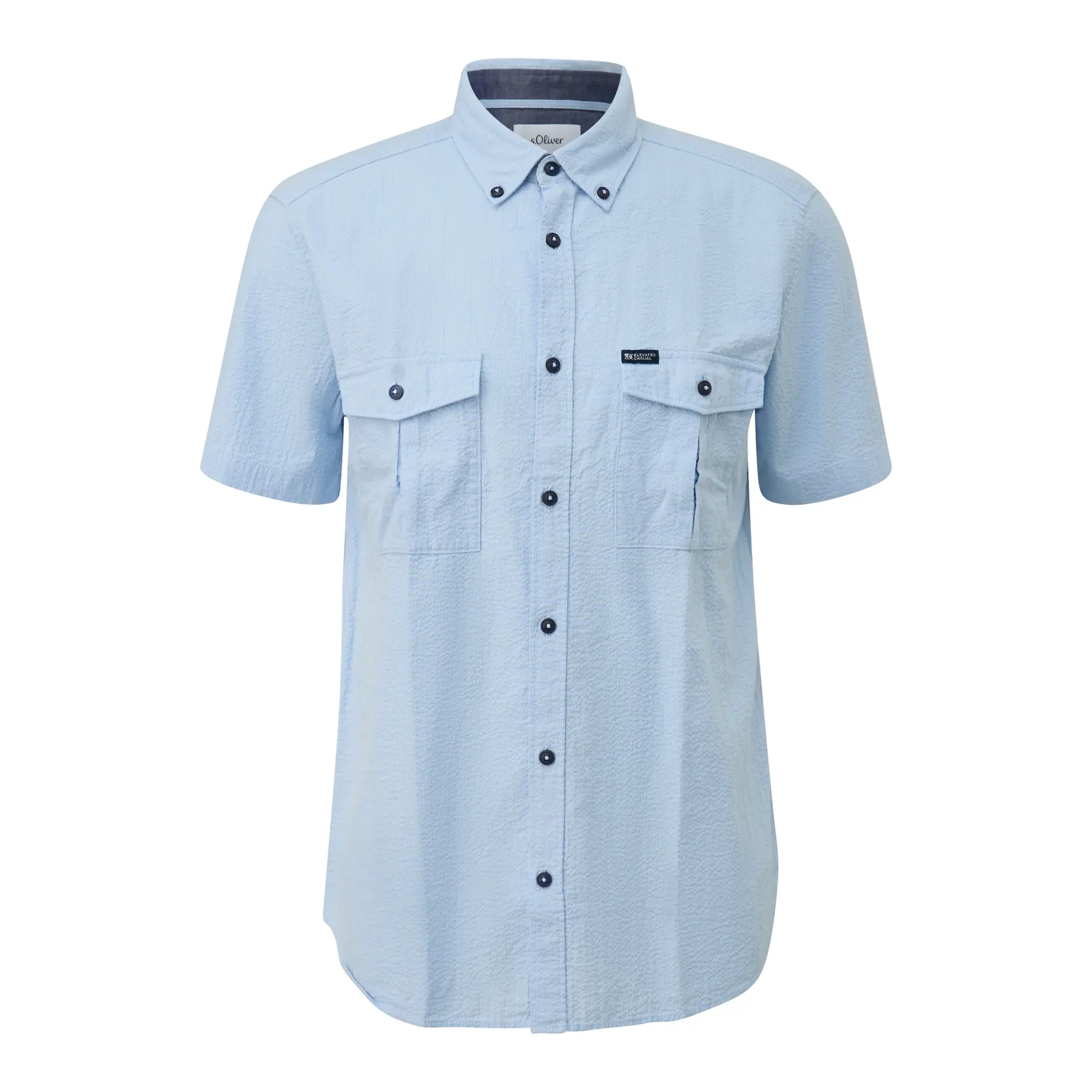 Camicia in cotone con colletto a bottoni s.Oliver
