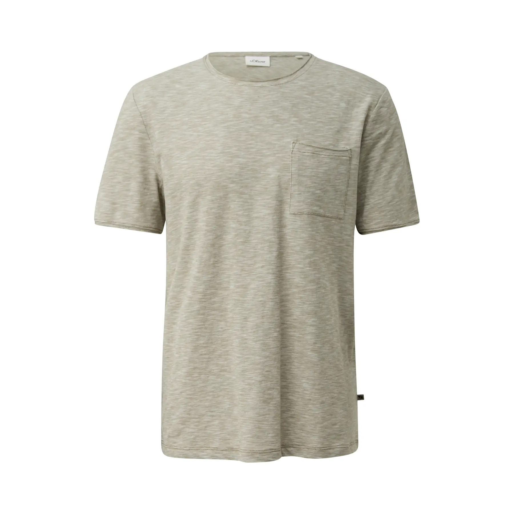 T-shirt in jersey di cotone con tasca sul petto e collo tondo s.Oliver