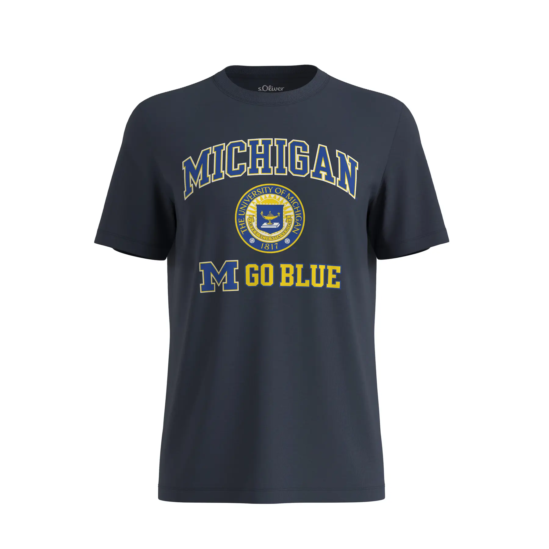 T-Shirt aus Baumwolljersey mit Logo-Print vorne s.Oliver