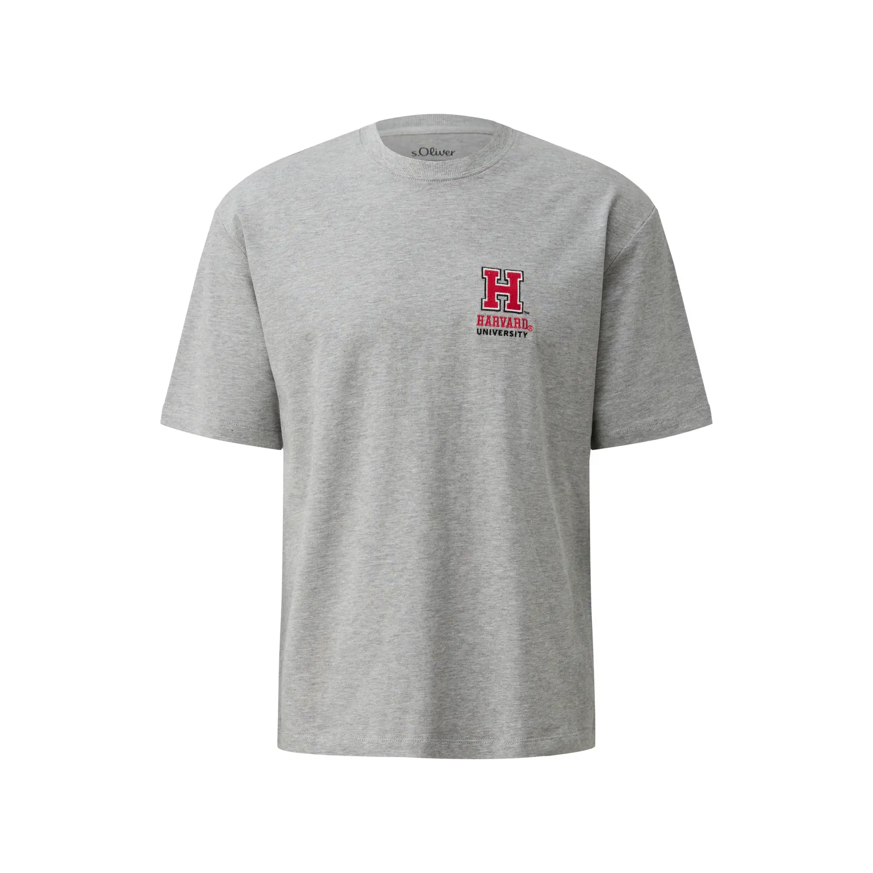 T-Shirt aus Baumwollmix mit Rundhalsausschnitt und Stickerei s.Oliver