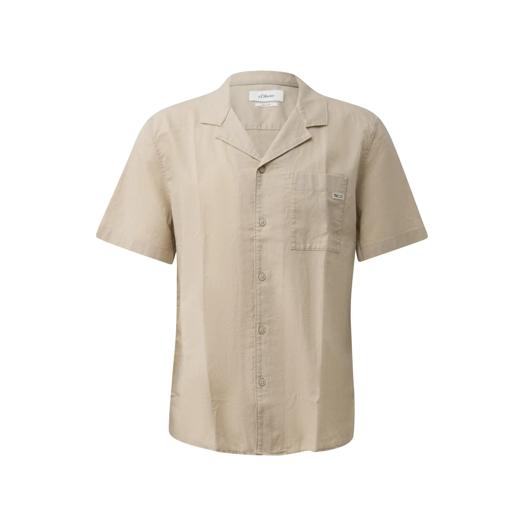 Camicia testurizzata in cotone e lino misto s.Oliver