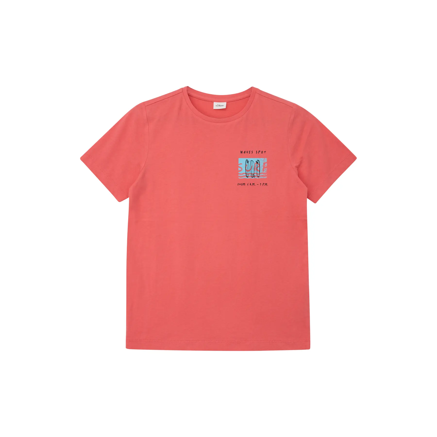 T-shirt con stampa frontale e collo rotondo bambino s.Oliver
