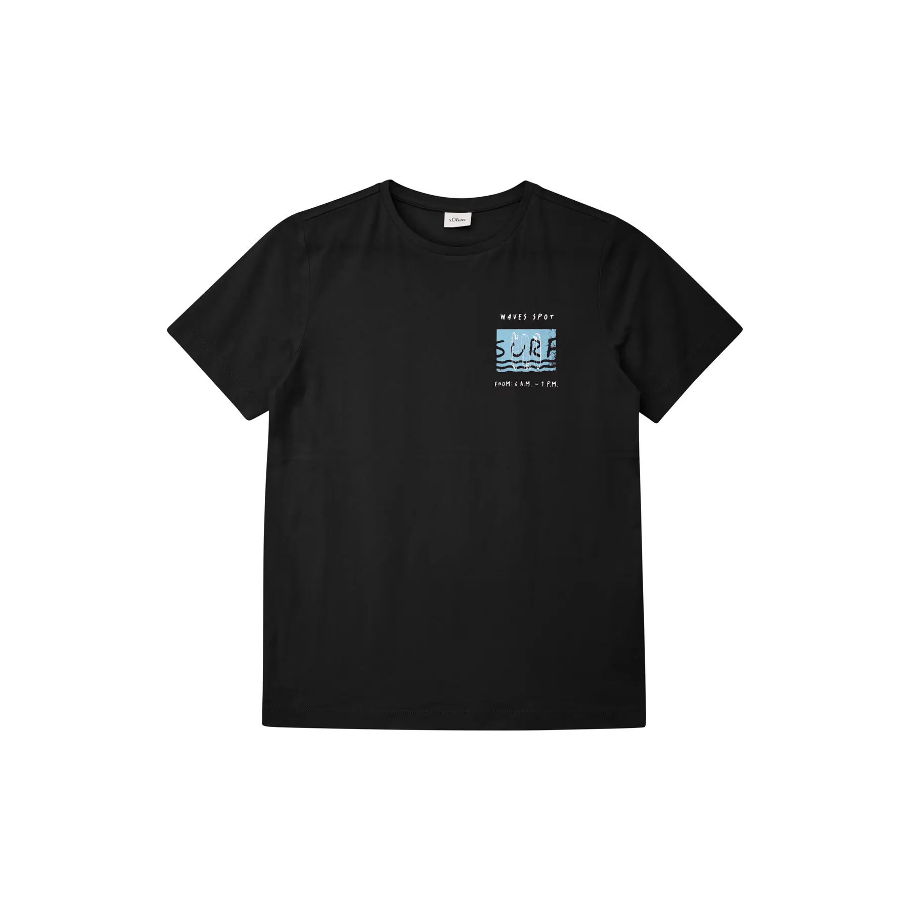 T-shirt con stampa frontale e collo rotondo bambino s.Oliver