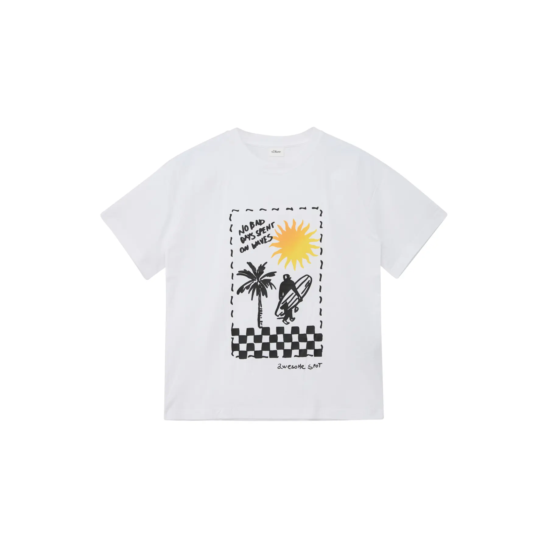 T-shirt van jersey met wisselende print kind s.Oliver