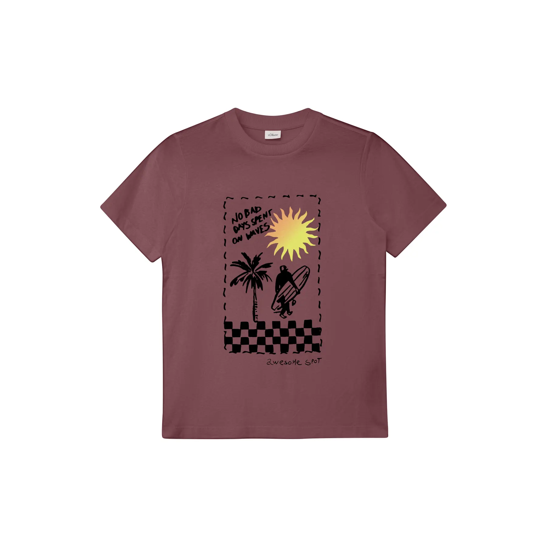 T-shirt van jersey met wisselende print kind s.Oliver