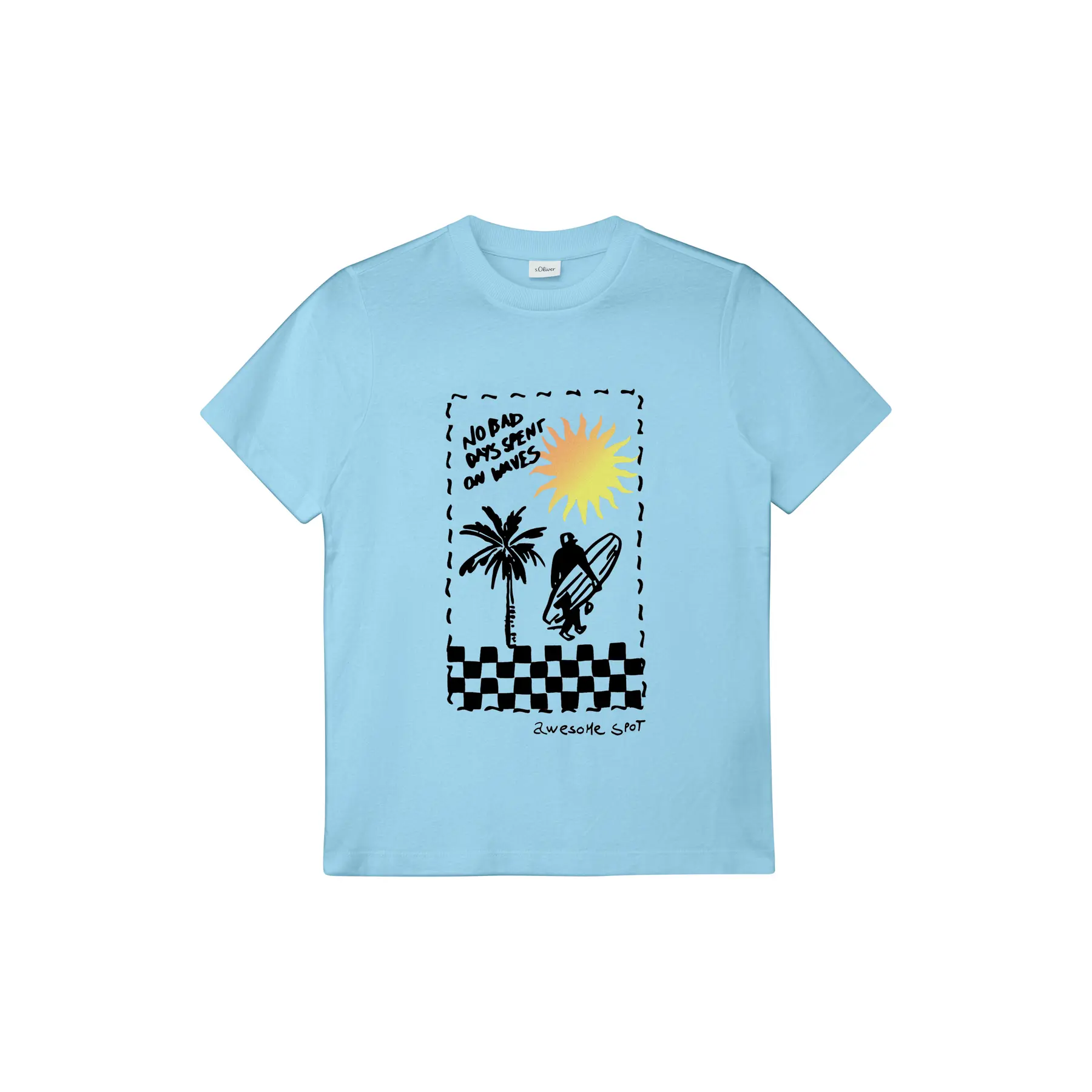 T-shirt van jersey met wisselende print kind s.Oliver