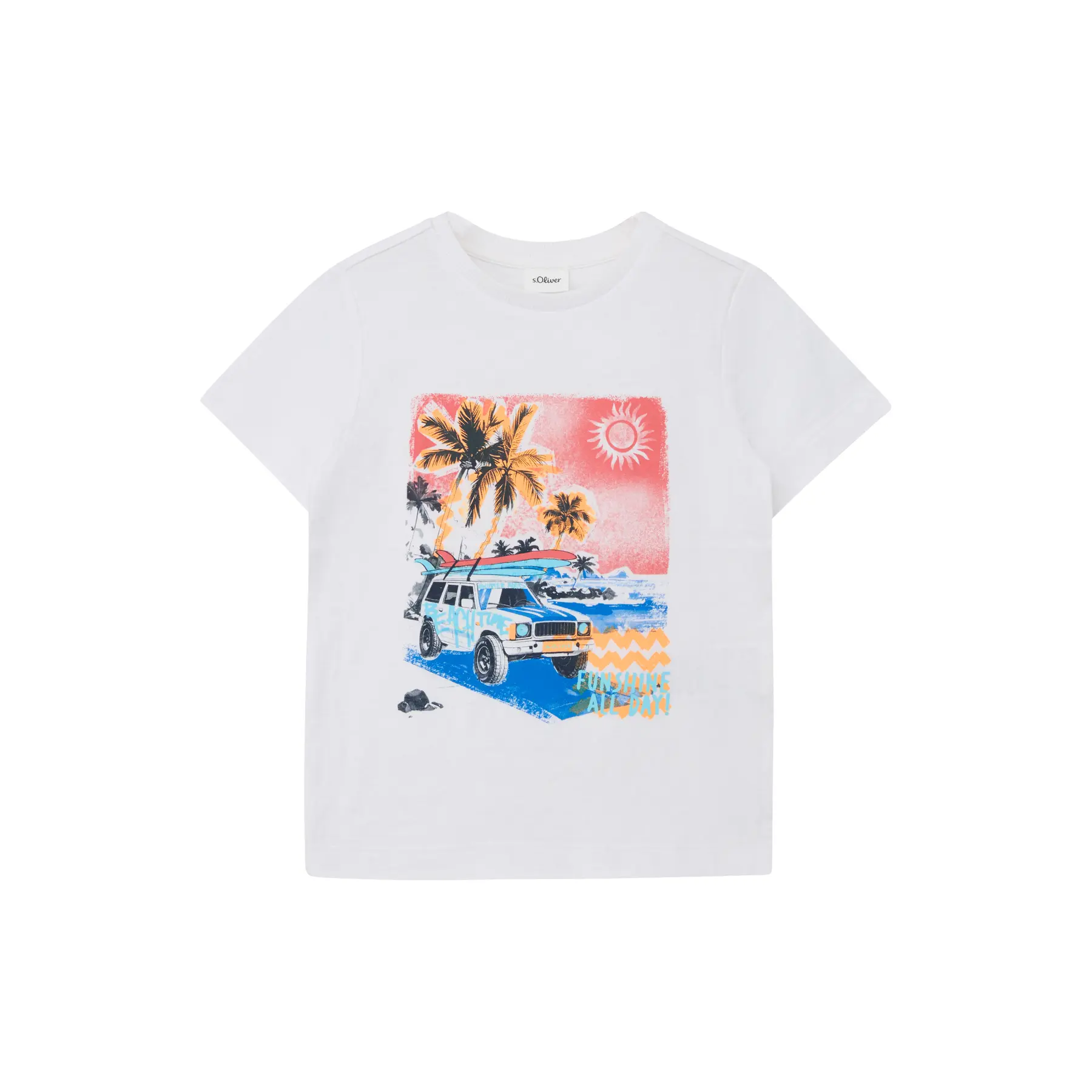 T-shirt stampato reversibile davanti e collo rotondo bambino s.Oliver