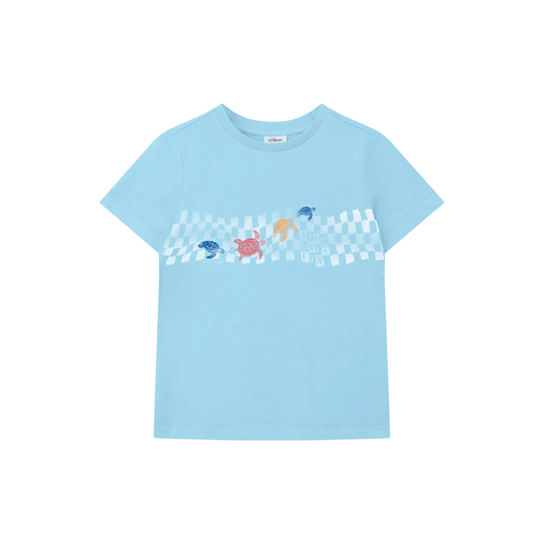 T-shirt met omkeerbare print aan de voorkant en ronde hals kind s.Oliver