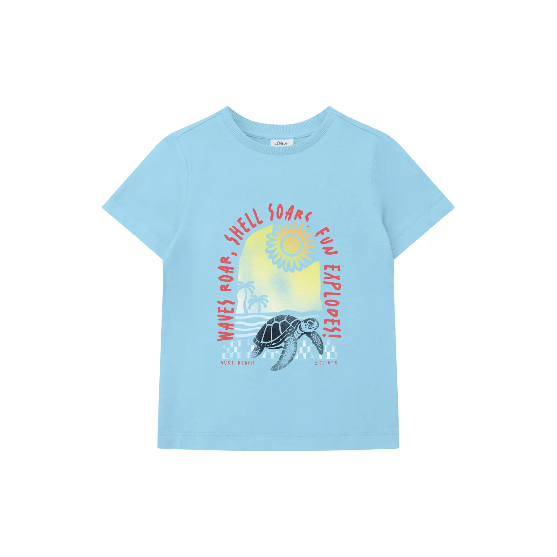 T-shirt met omkeerbare print aan de voorkant en ronde hals kind s.Oliver
