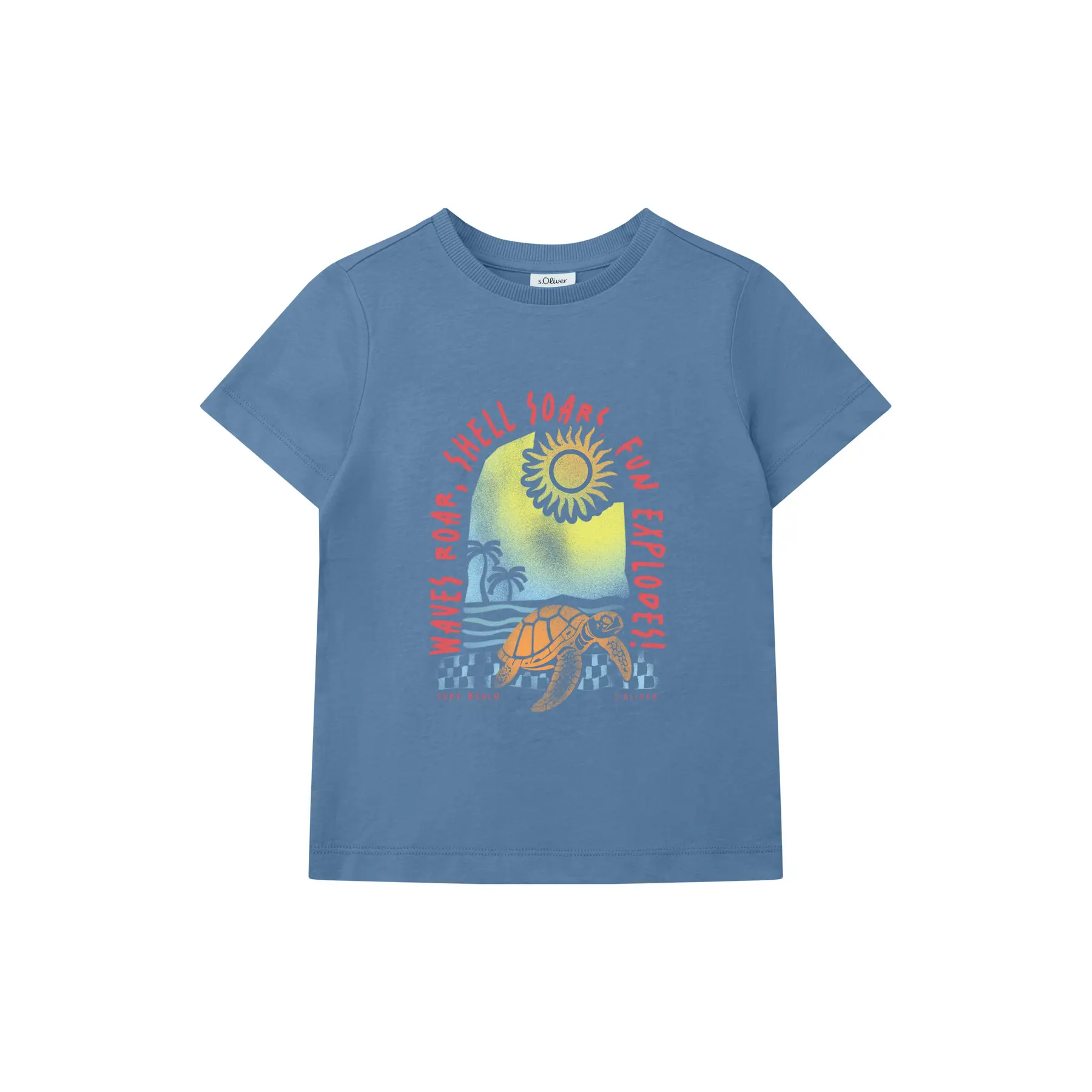 T-shirt met omkeerbare print aan de voorkant en ronde hals kind s.Oliver