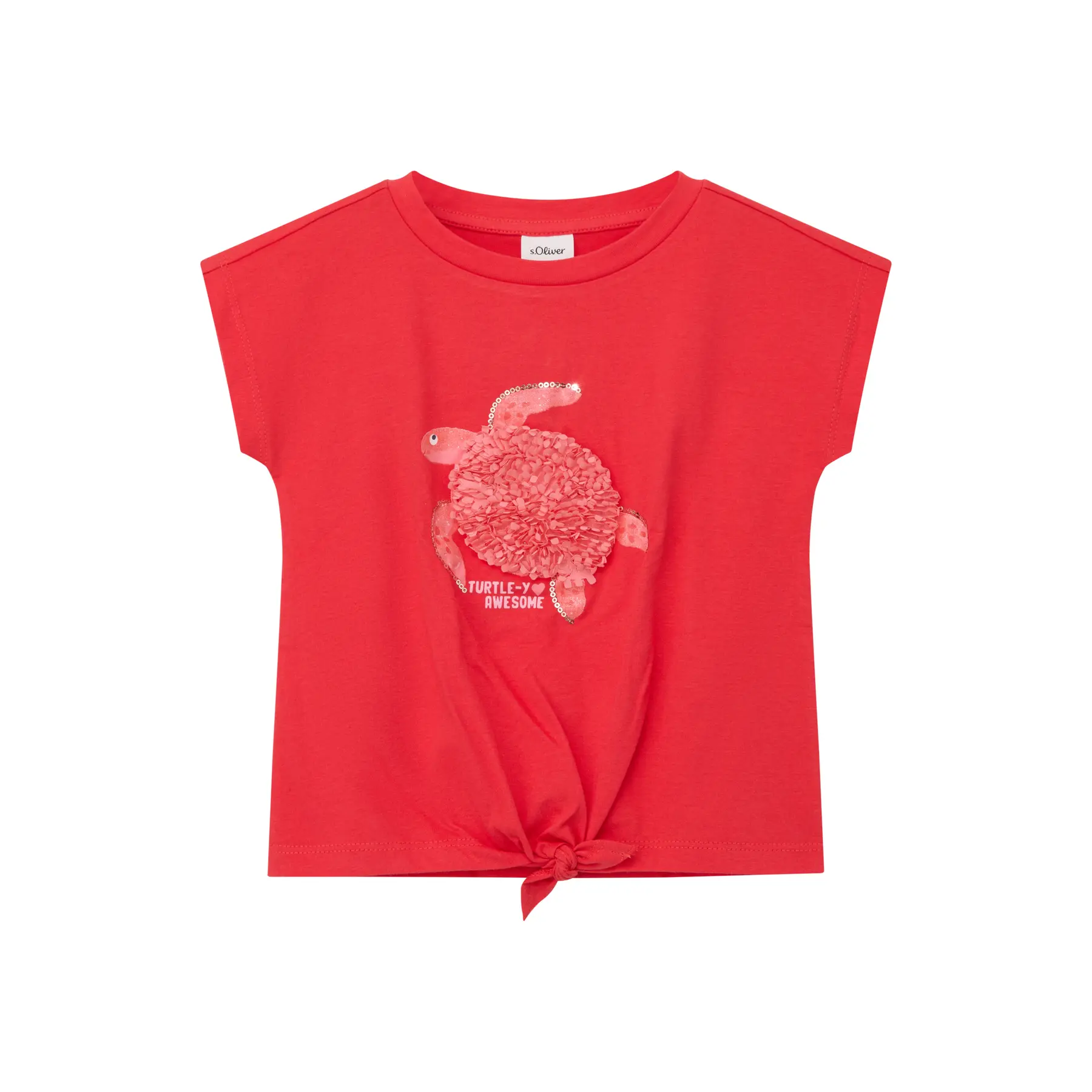 T-shirt stampato reversibile con paillettes e applicazione ragazza s.Oliver