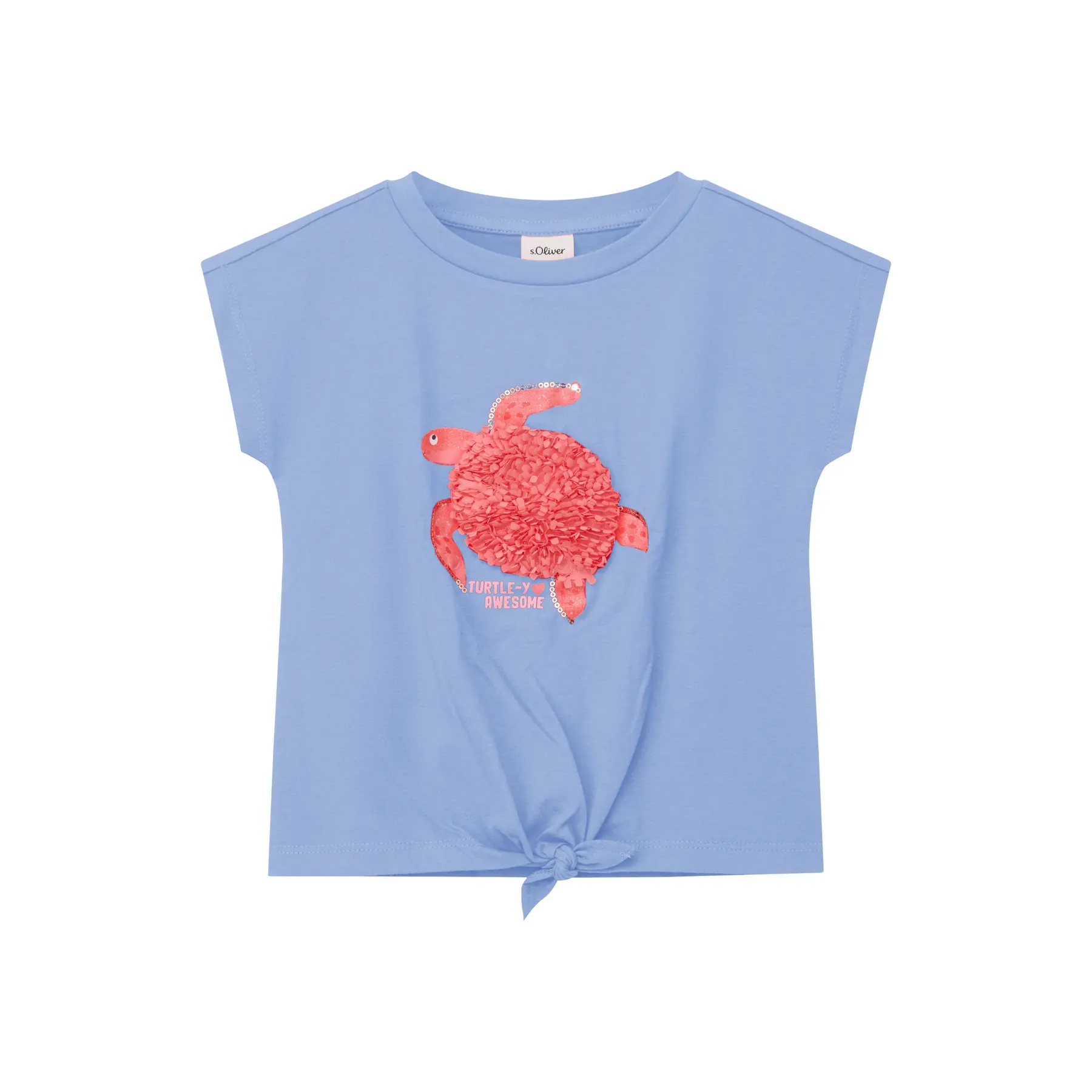 T-shirt stampato reversibile con paillettes e applicazione ragazza s.Oliver