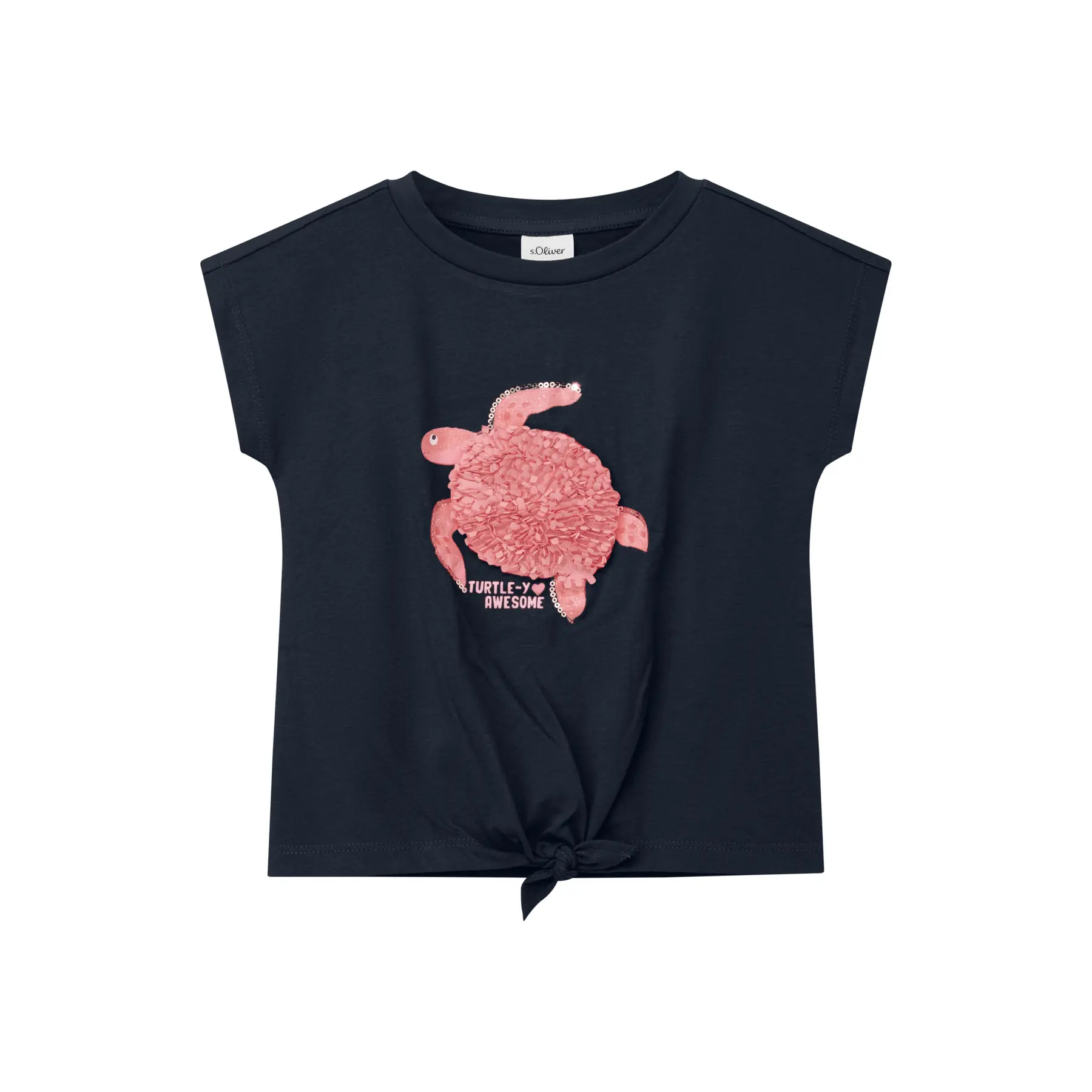 T-shirt stampato reversibile con paillettes e applicazione ragazza s.Oliver