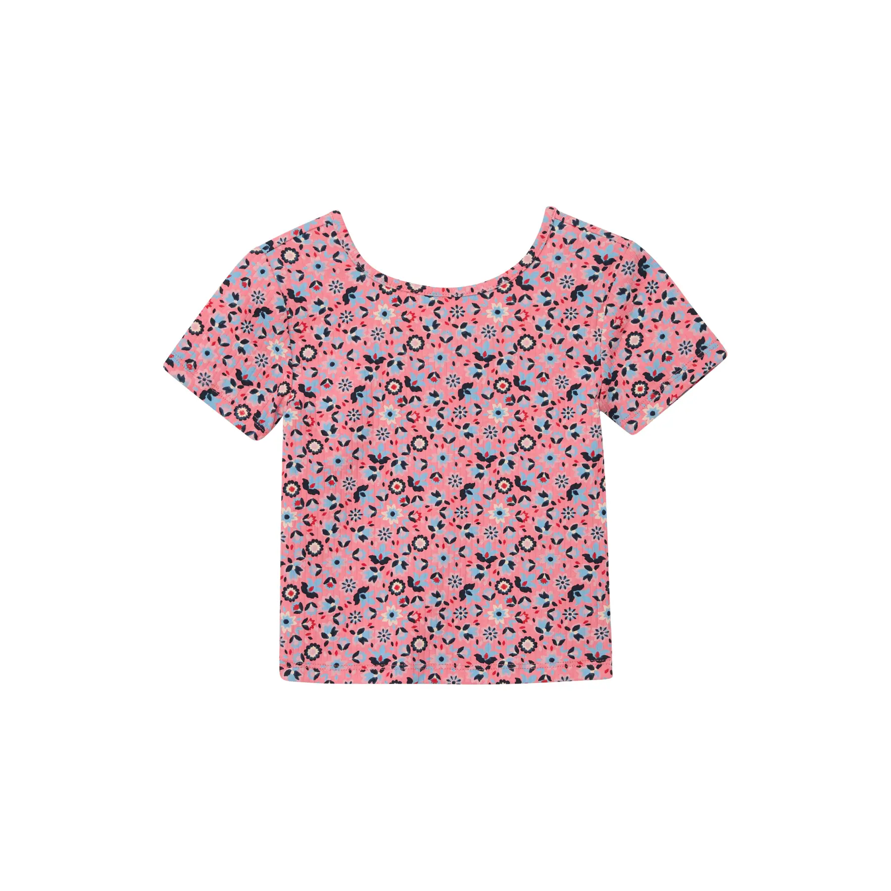 T-shirt a coste Slim Fit con taglio sulla schiena e nodo ragazza s.Oliver