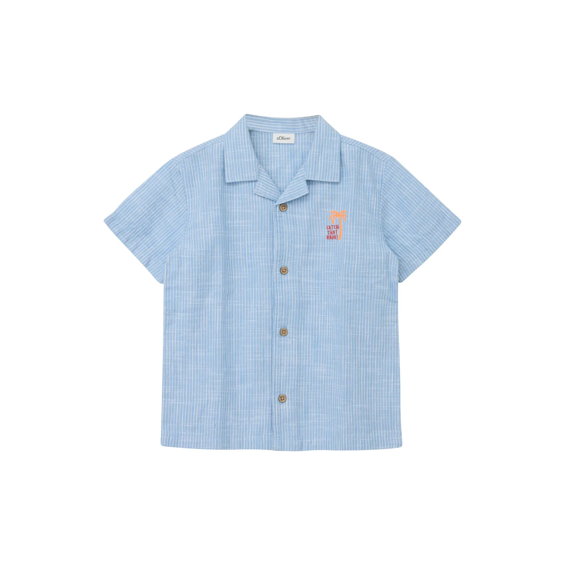 Chemise structurée à rayures avec col à revers enfant s.Oliver Chemise structurée à rayures avec col à revers enfant s.Oliver