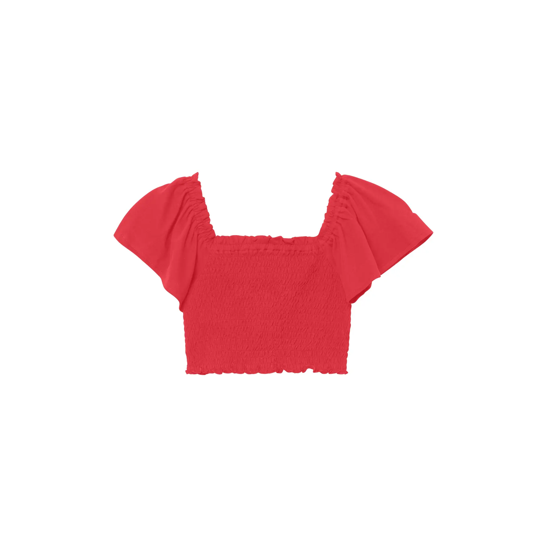T-shirt corto spalle scoperte con maniche a volant ragazza s.Oliver