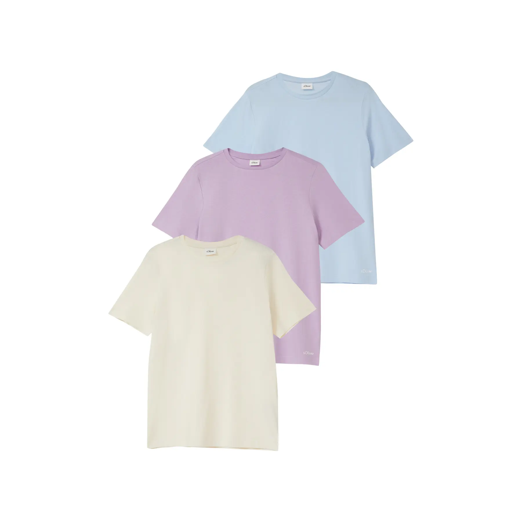 T-shirt con stampa logo taglie grandi ragazza s.Oliver (x3)