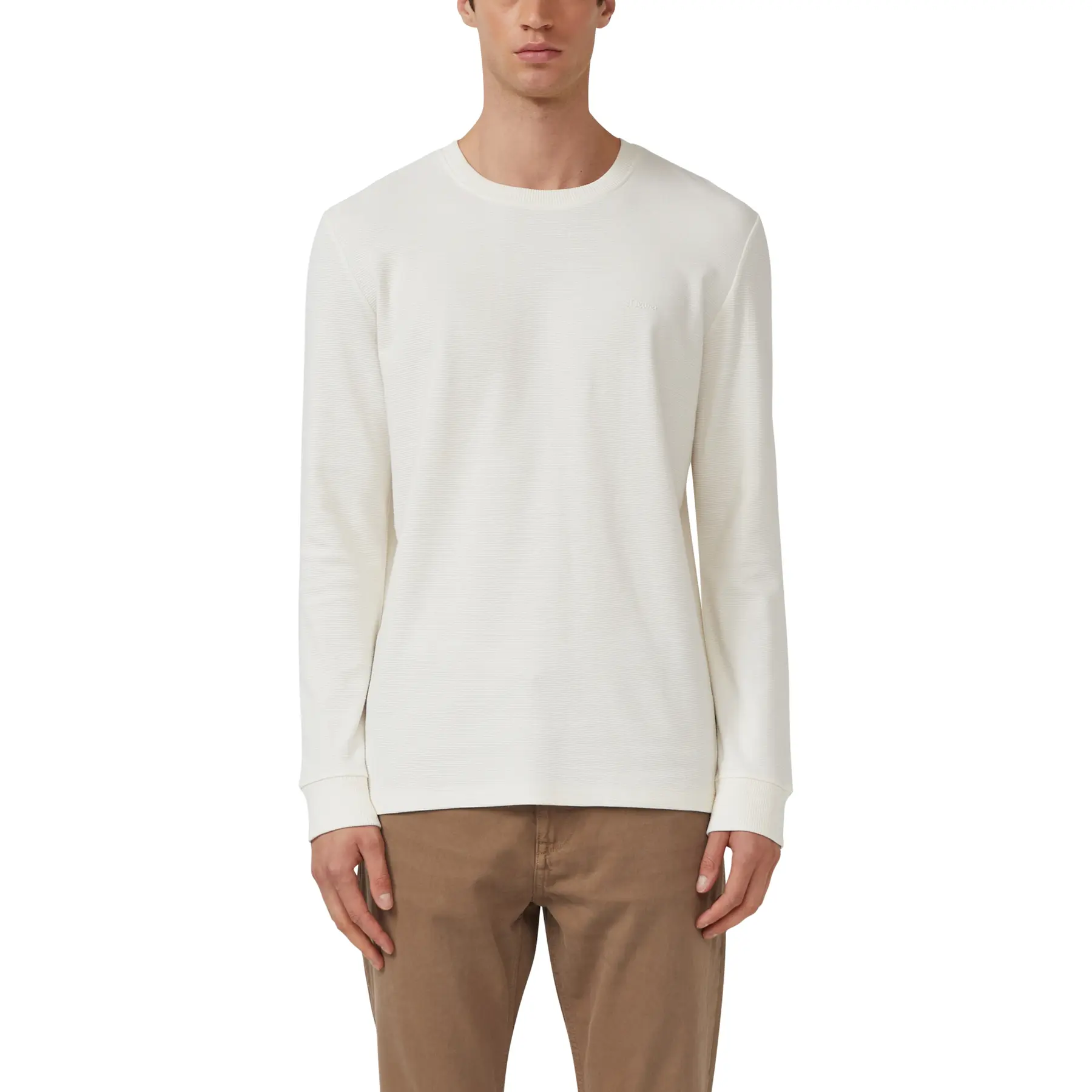 T-shirt Regular Fit con patch logo e texture s.Oliver