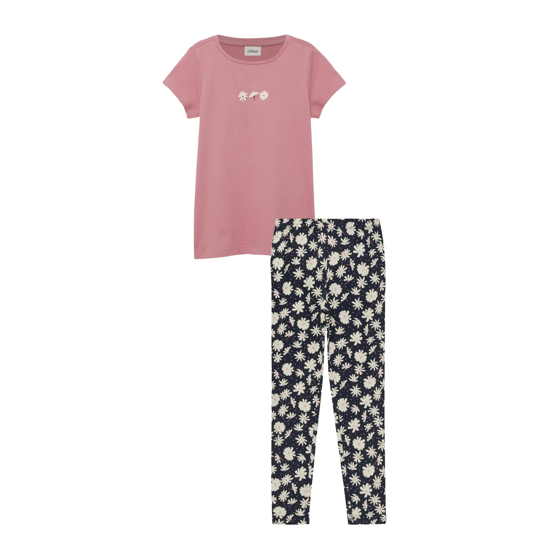 Completo t-shirt basic e leggings con stampa all-over ragazza s.Oliver