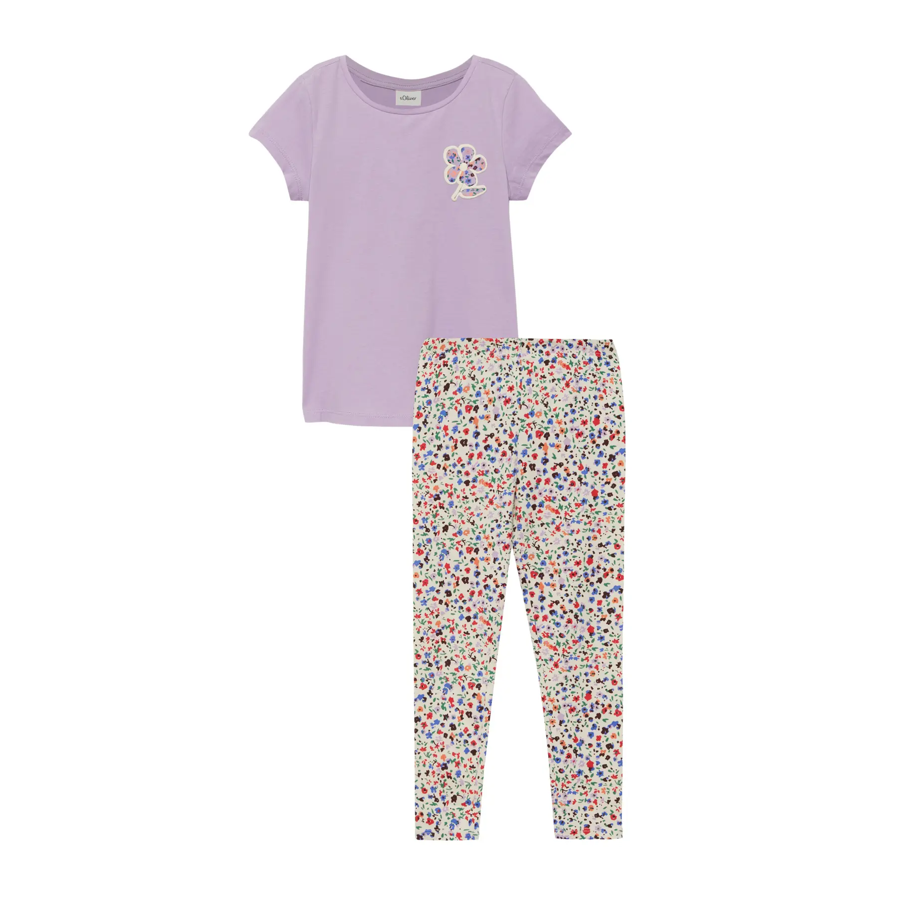 Ensemble t-shirt basique et leggings à imprimé all-over fille s.Oliver Ensemble t-shirt basique et leggings à imprimé all-over fille s.Oliver