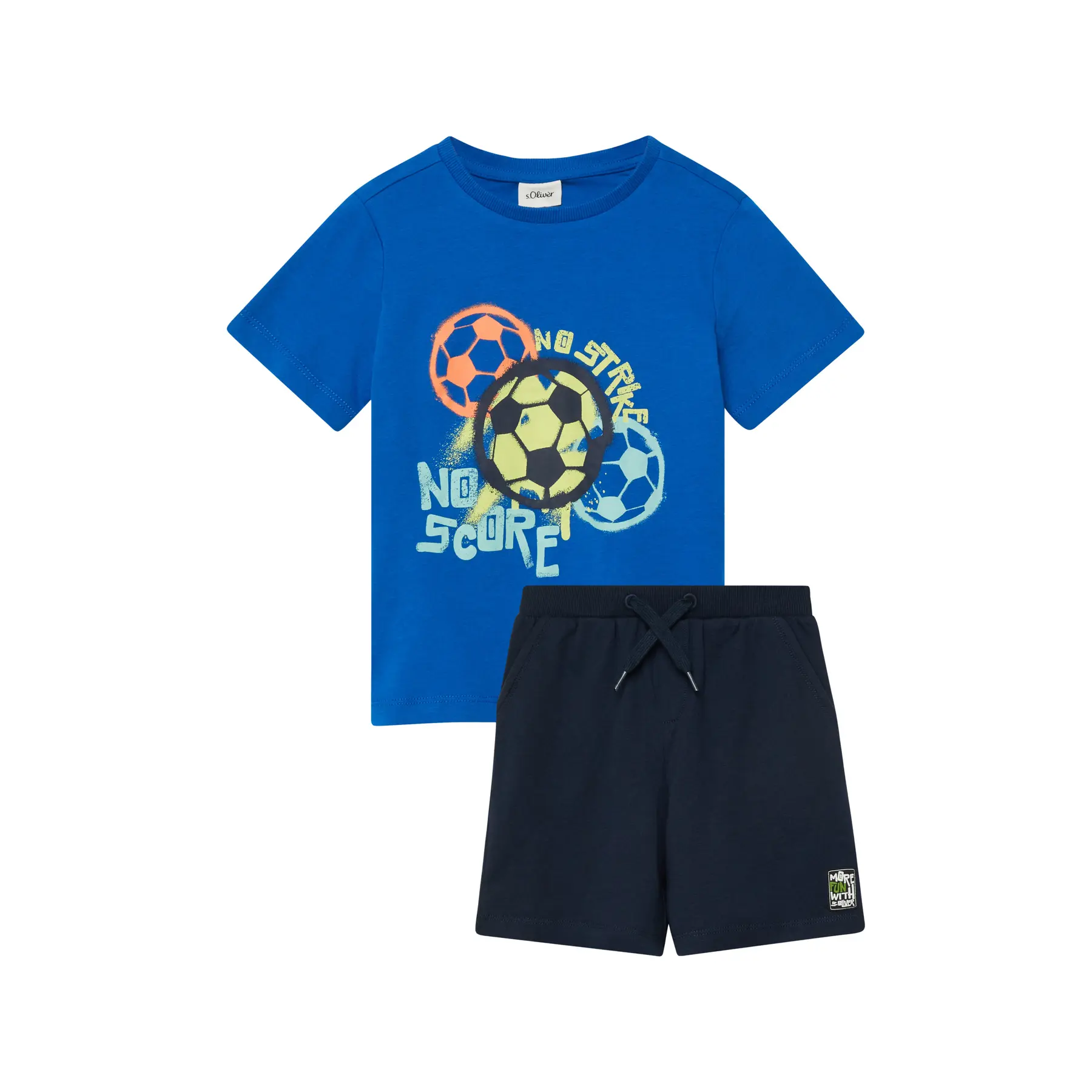 Bermuda et t-shirt avec imprimé devant enfant s.Oliver