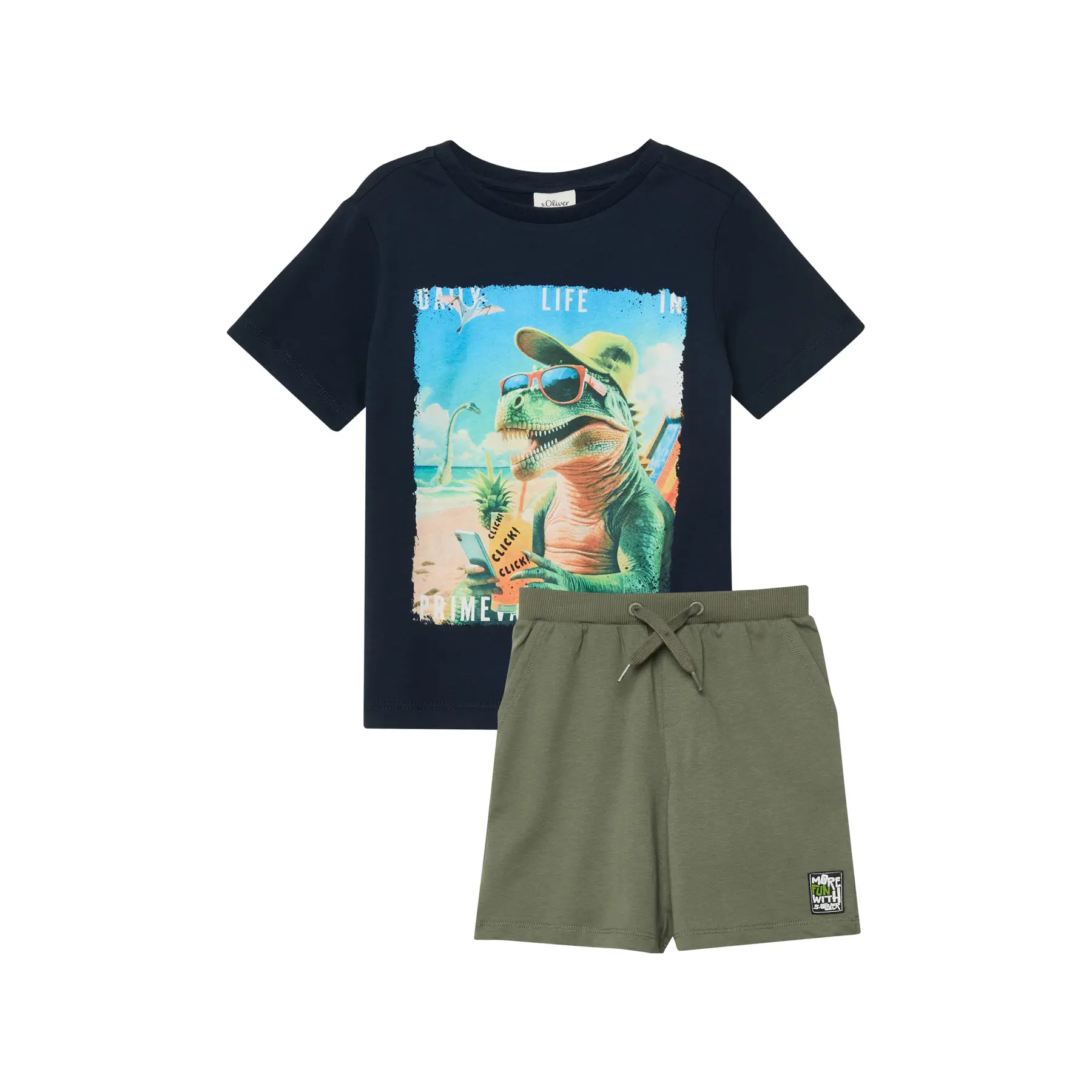 Bermuda e t-shirt con stampa frontale bambino s.Oliver