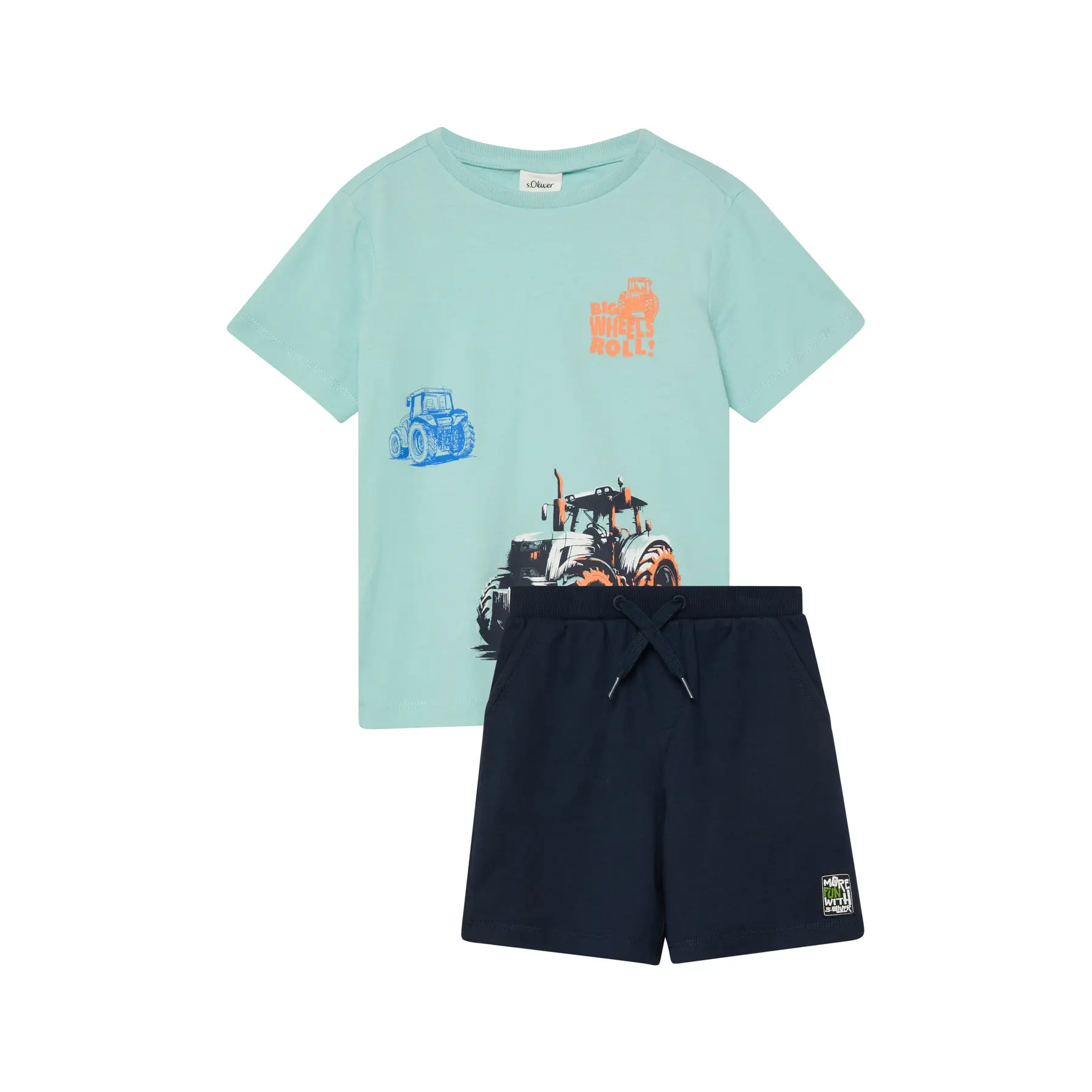 Bermuda et t-shirt avec imprimé devant enfant s.Oliver