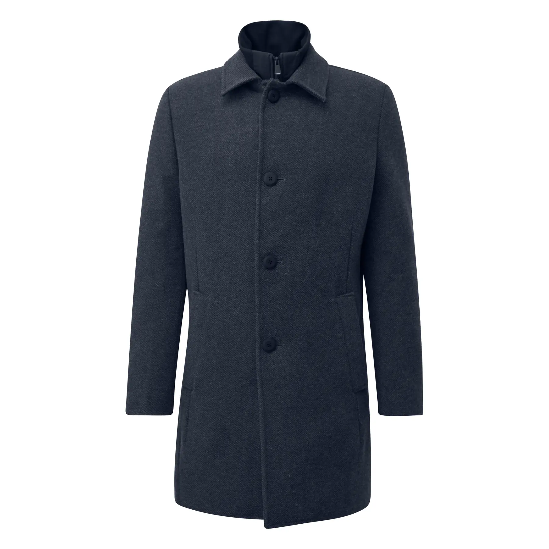 Giacca outdoor lunga effetto lana con inserti s.Oliver