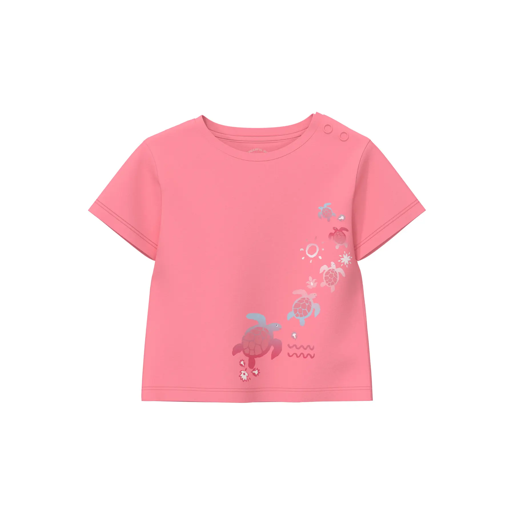 T-Shirt mit Frontdruck und Druckknöpfen an den Seiten für Babys s.Oliver