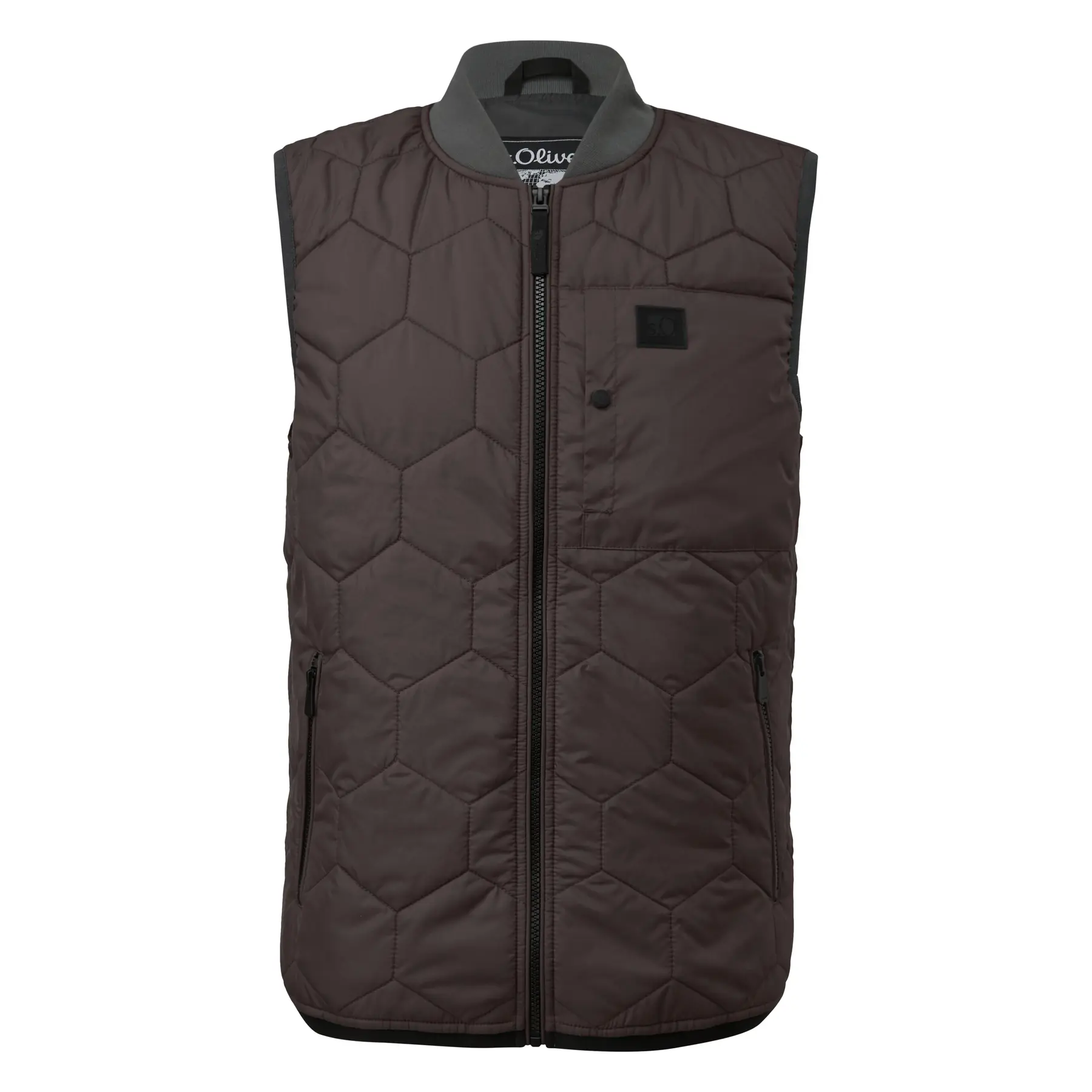 Gilet outdoor trapuntato con patch logo s.Oliver