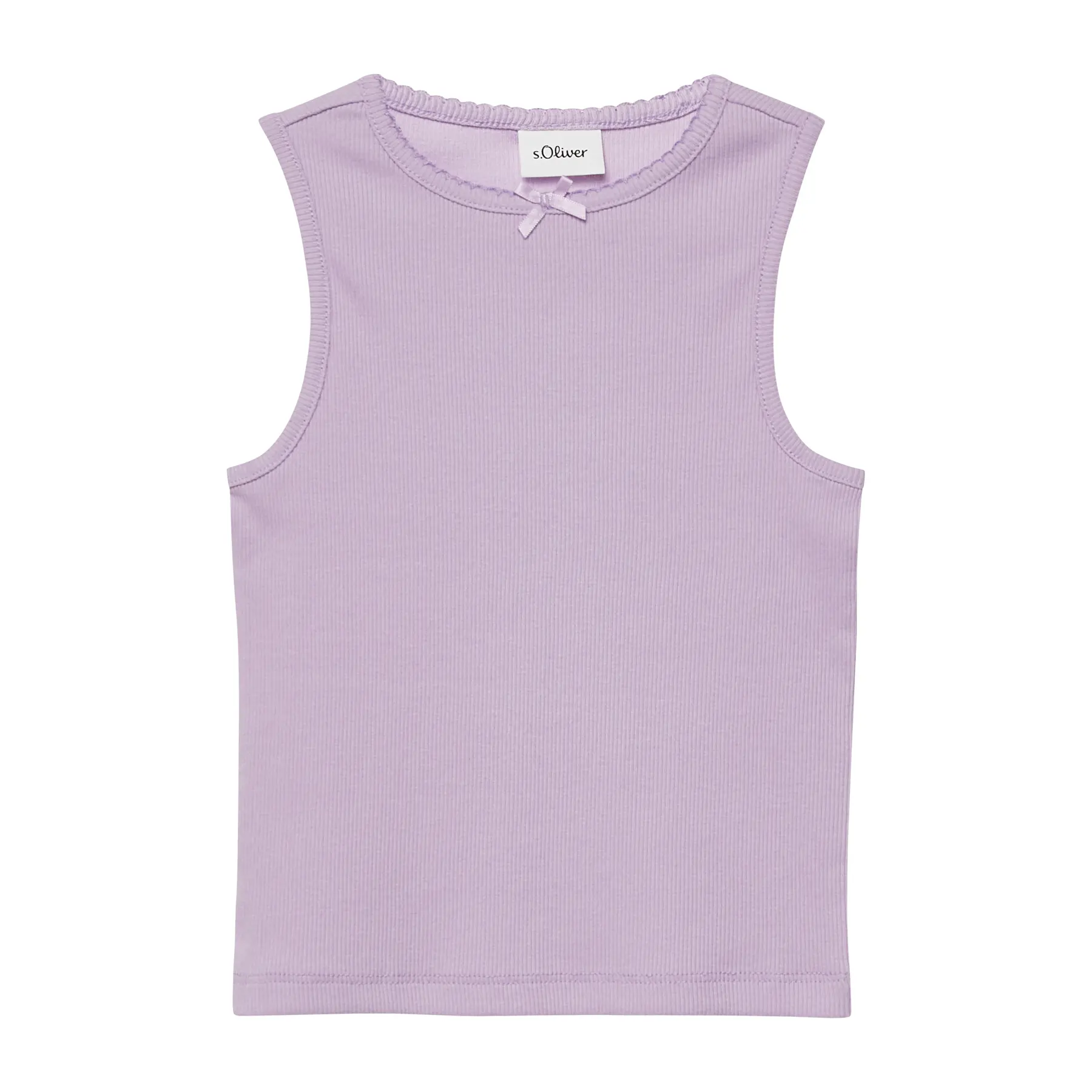 T-shirt sans manches Slim Fit avec nœud et passepoil fille s.Oliver