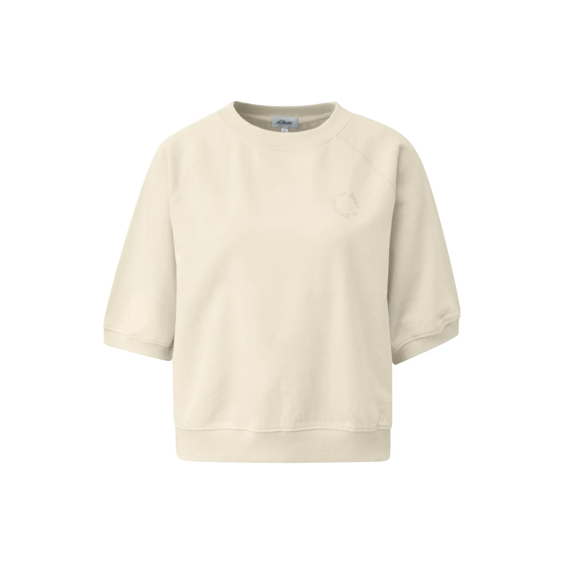 Damen Sweatshirt in lässiger Passform mit Muster und Waschung s.Oliver