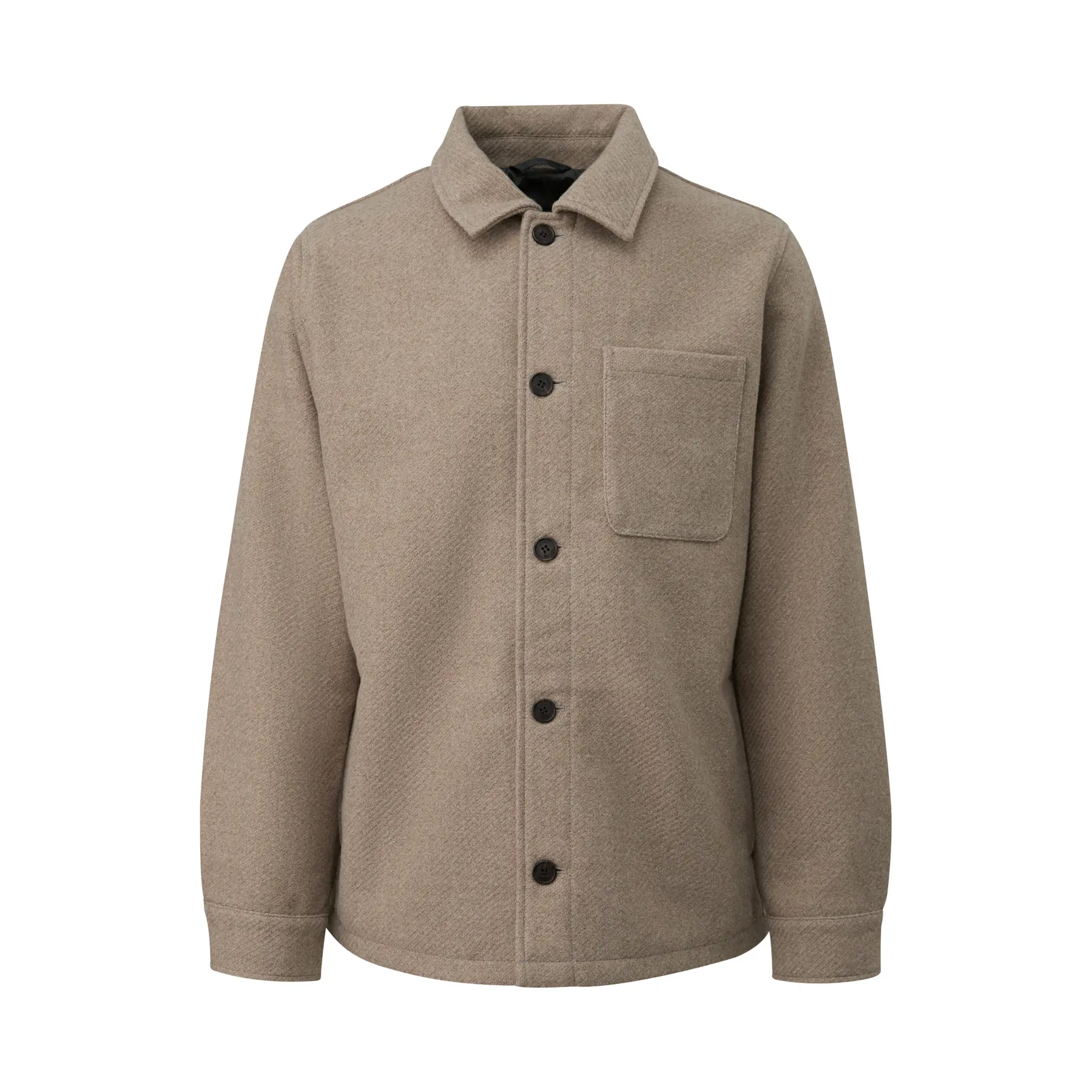 s.Oliver - male - Zacht overshirt met wollook en knoopsluiting