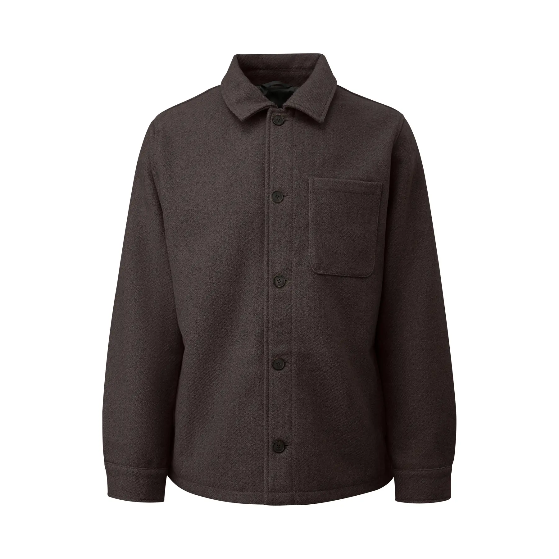 s.Oliver - male - Zacht overshirt met wollook en knoopsluiting