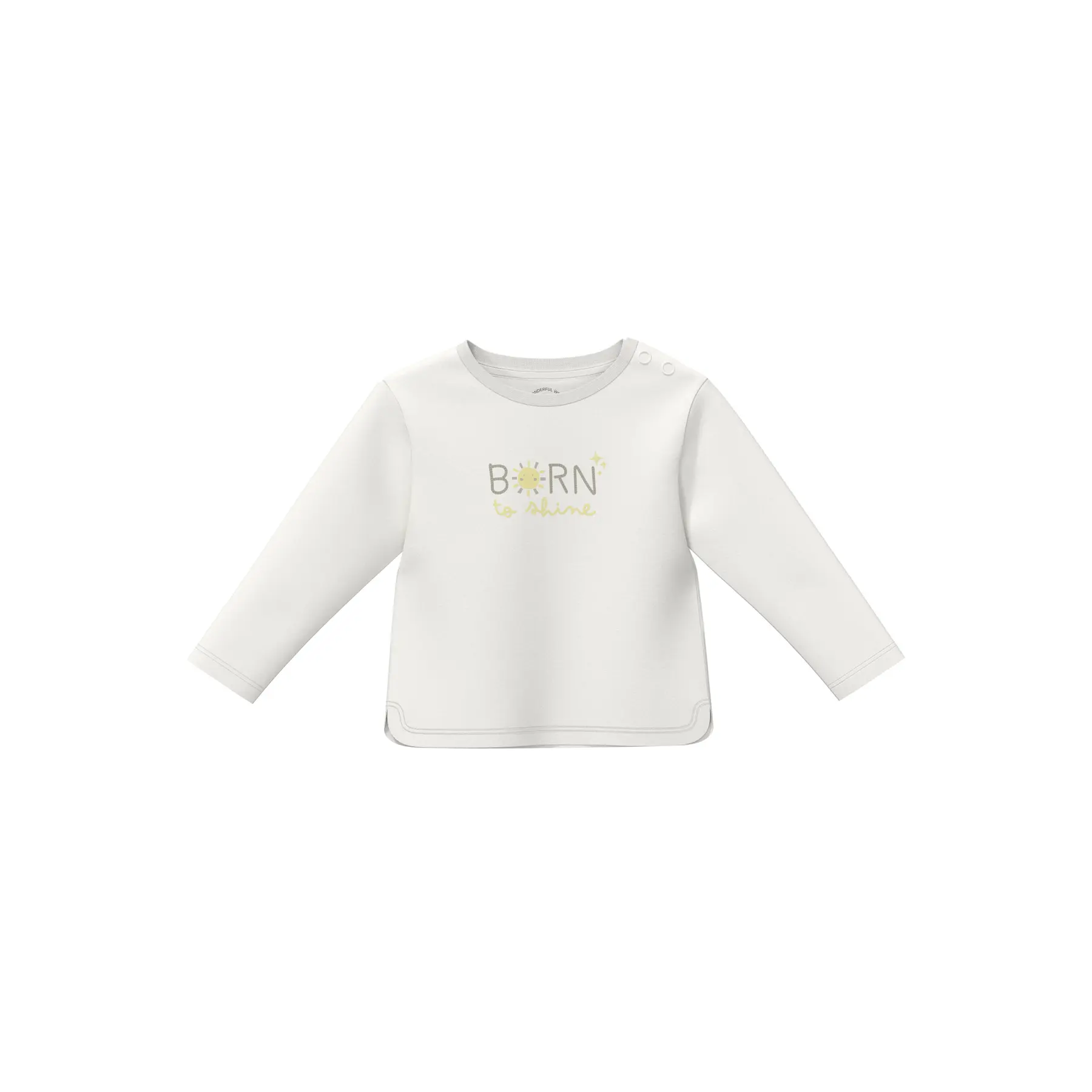 Unisex Langarm T-shirt Met Druk Voor En Drukknoopjes Voor Baby's s.Oliver