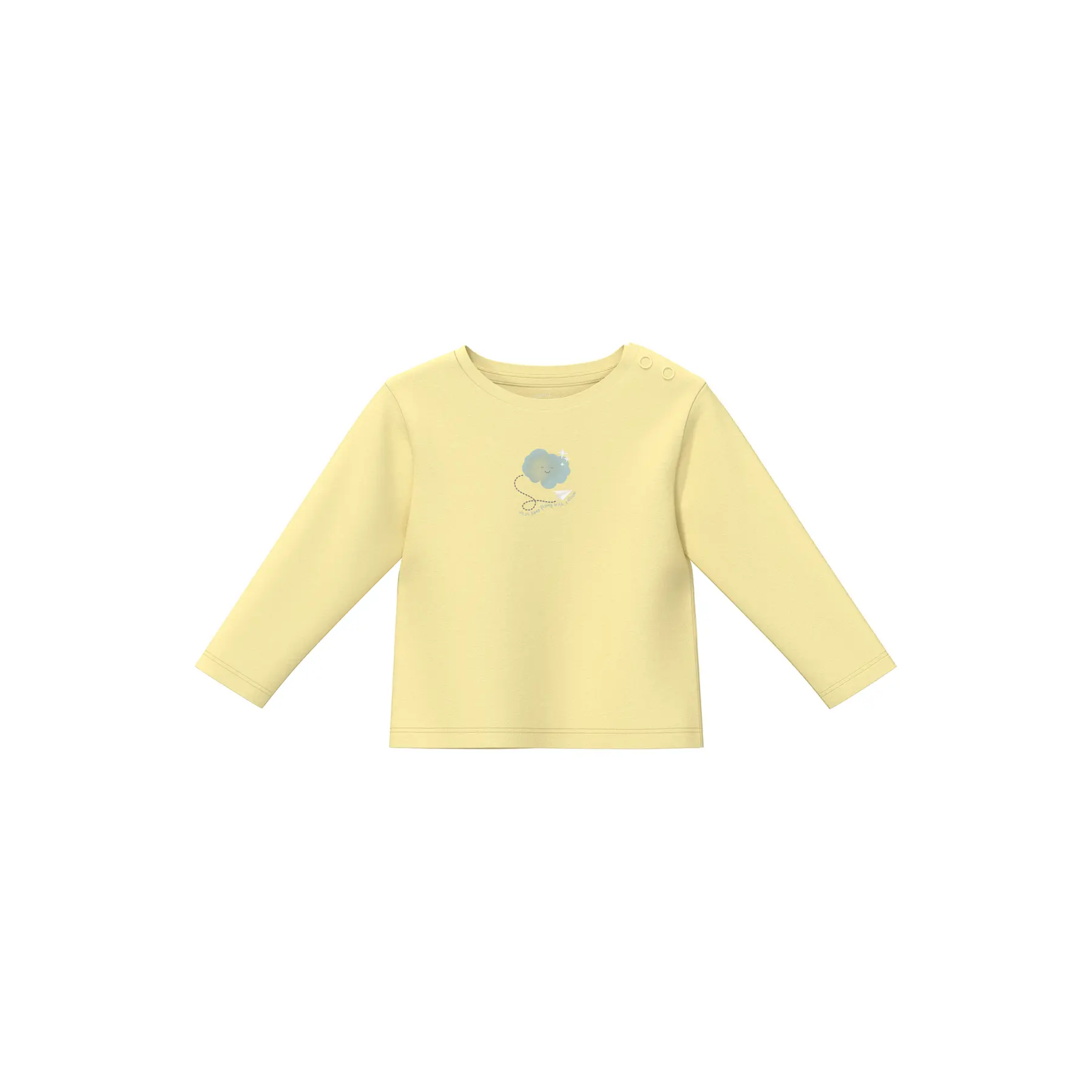 Unisex Long Sleeve T-Shirt with Front Print and Snap Buttons Baby s.Oliver