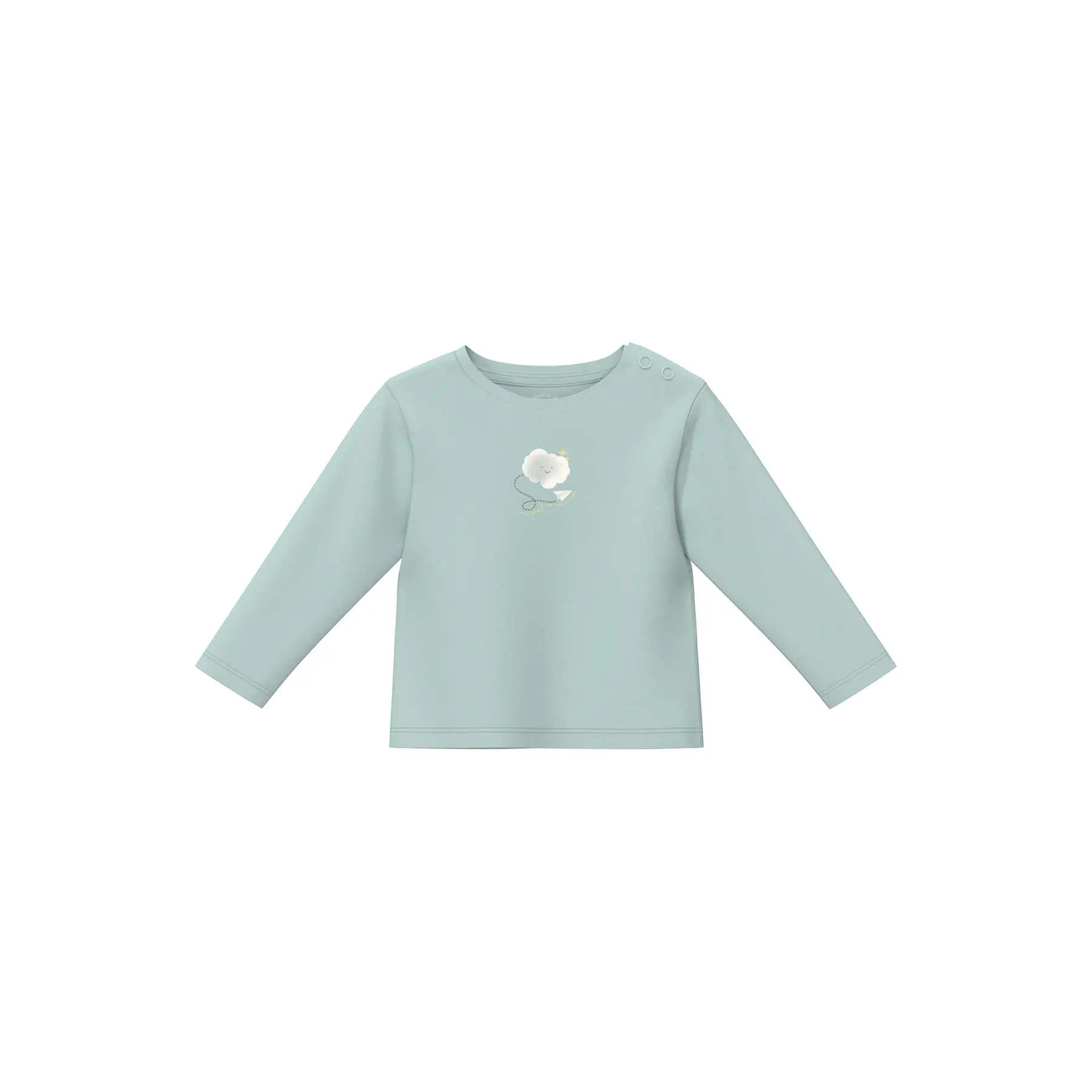 Unisex Langarm T-shirt Met Druk Voor En Drukknoopjes Voor Baby's s.Oliver