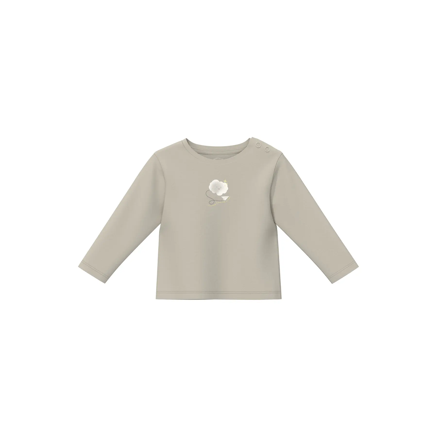 Unisex Langarm T-shirt Met Druk Voor En Drukknoopjes Voor Baby's s.Oliver