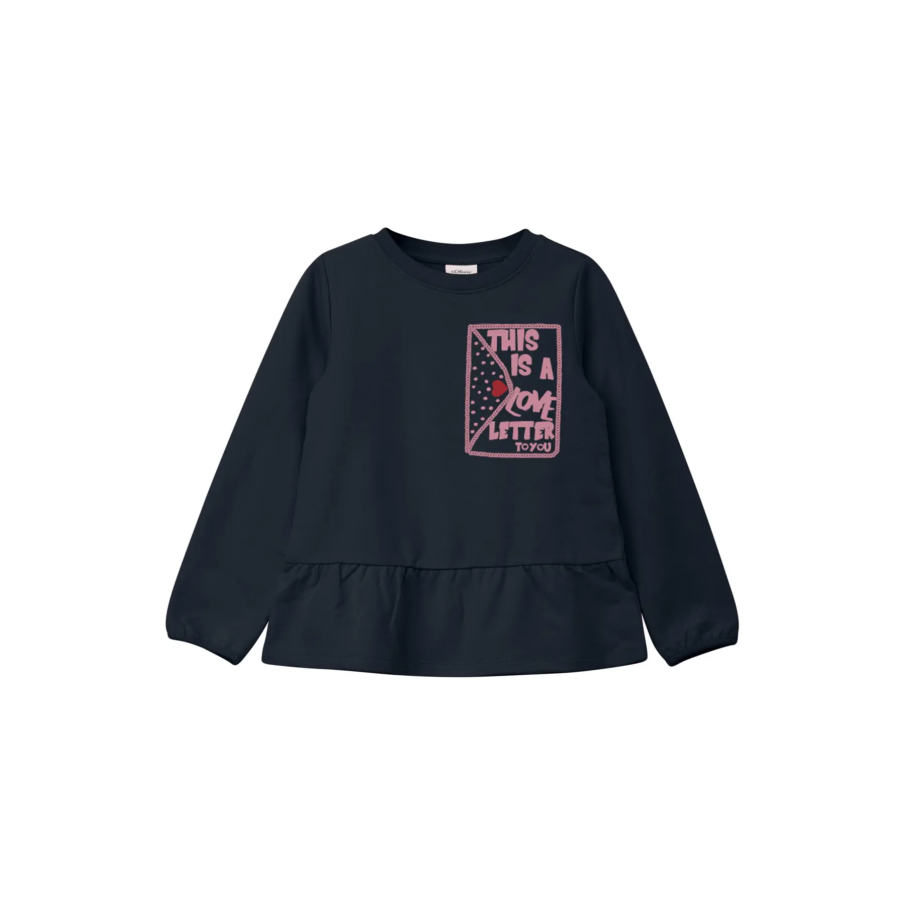 T-shirt en molleton léger forme A avec imprimé pailleté et sequins fille s.Oliver