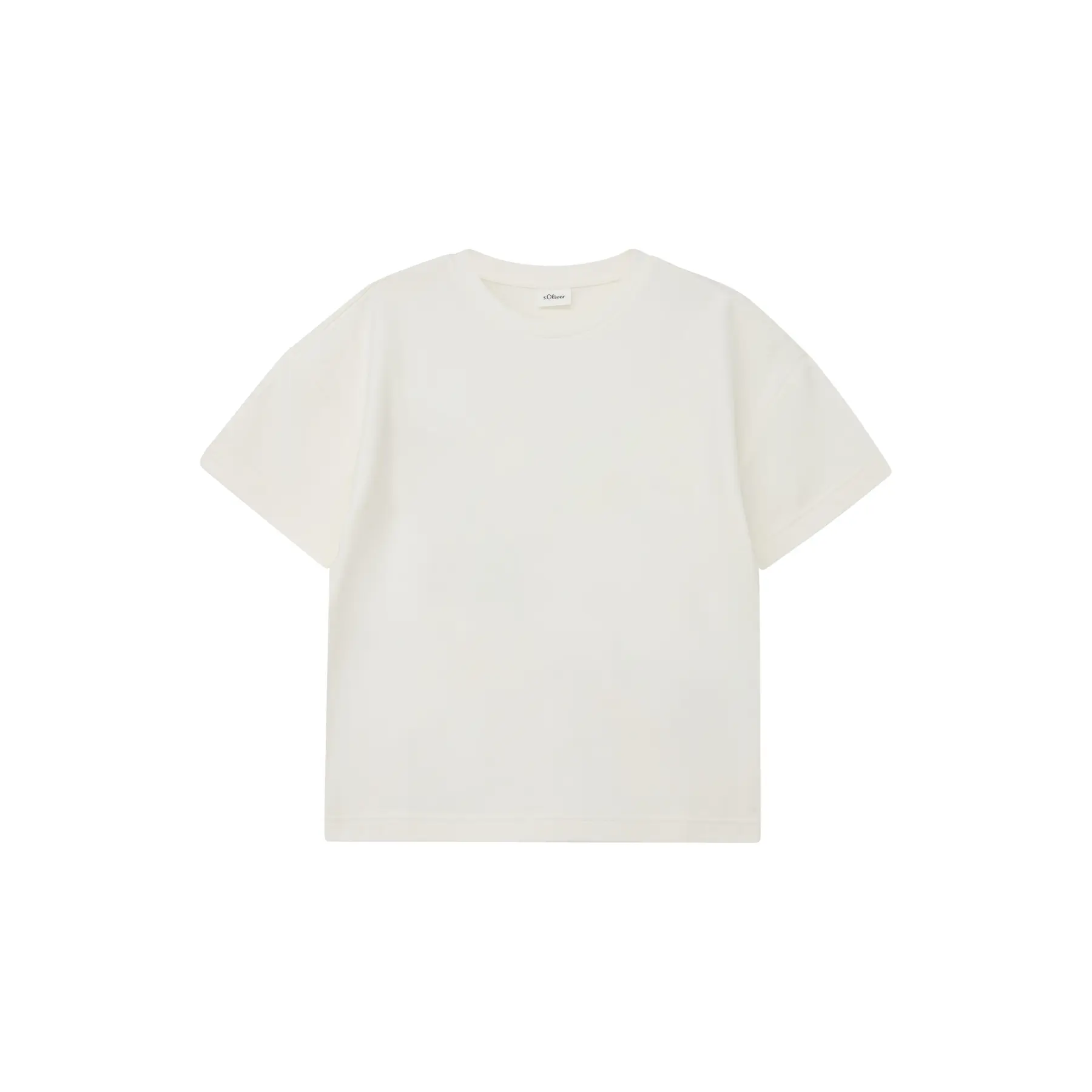 Leichter Sweatshirt-T-Shirt mit gummiertem Farbwechseldruck und quadratischem Schnitt Mädchen s.Oliver
