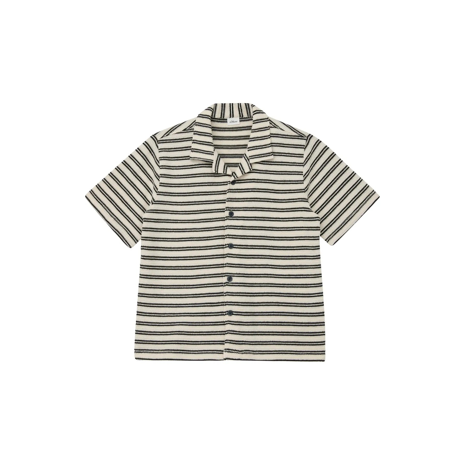 s.Oliver - male - Gestructureerd poloshirt met strepen