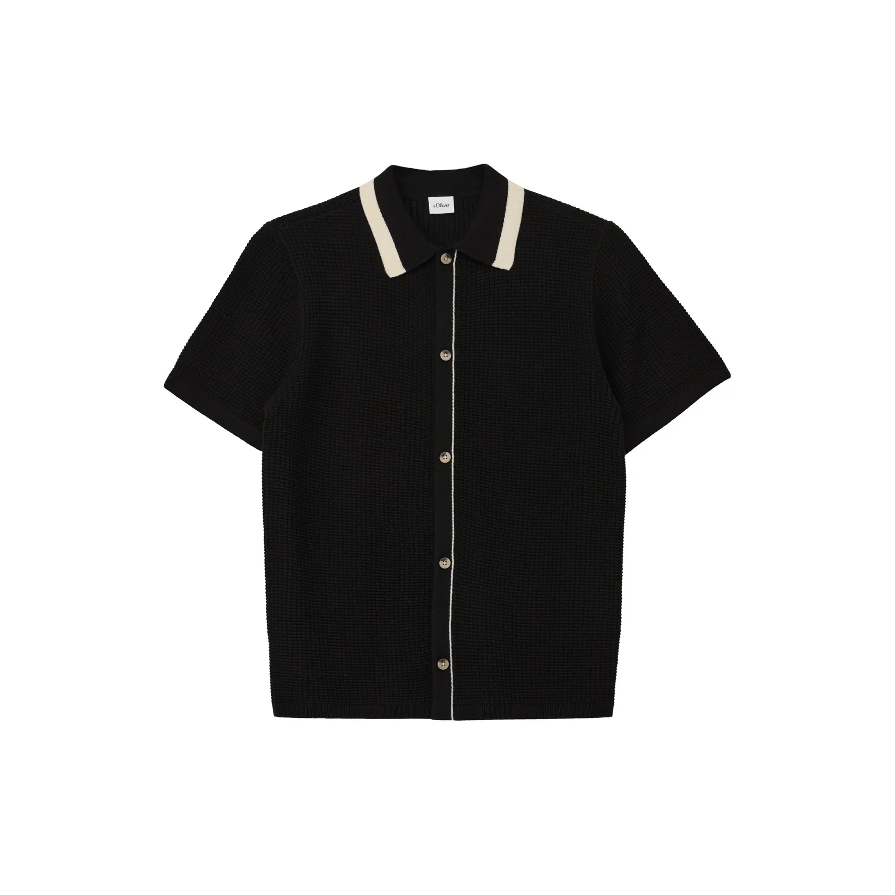 Polo in maglia strutturata con bottoni per bambini s.Oliver