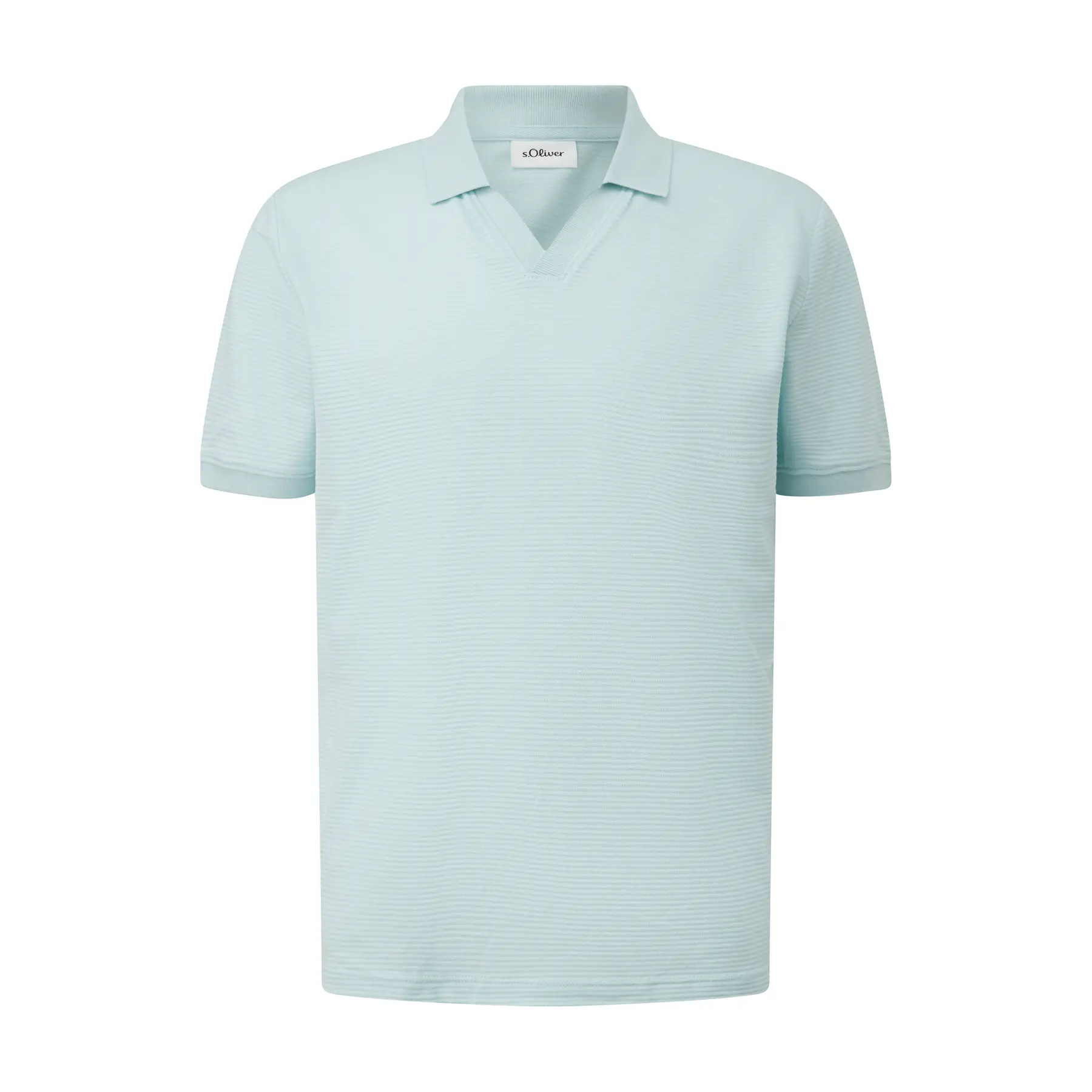 Polo aus strukturiertem Jacquard mit gerippten Kanten s.Oliver