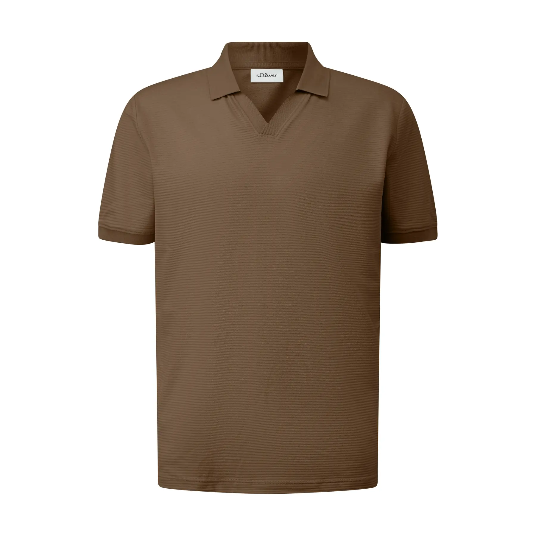 Polo aus strukturiertem Jacquard mit gerippten Kanten s.Oliver